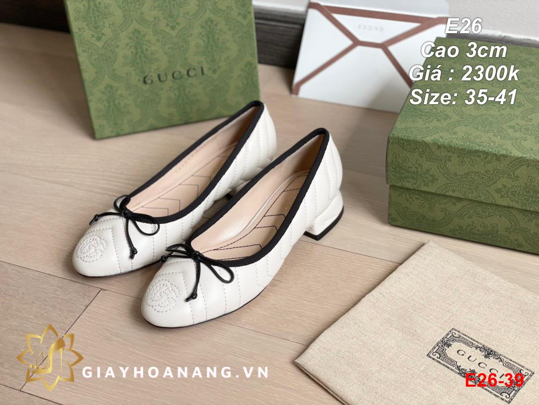 E26-39 Gucci giày cao 3cm siêu cấp