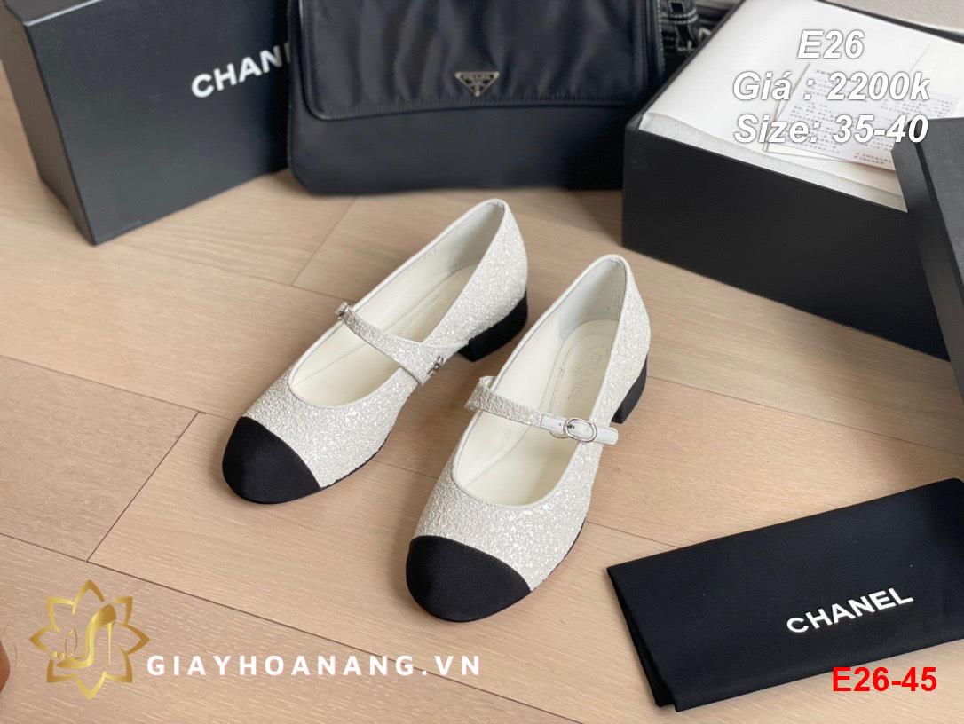 E26-45 Chanel giày bệt siêu cấp