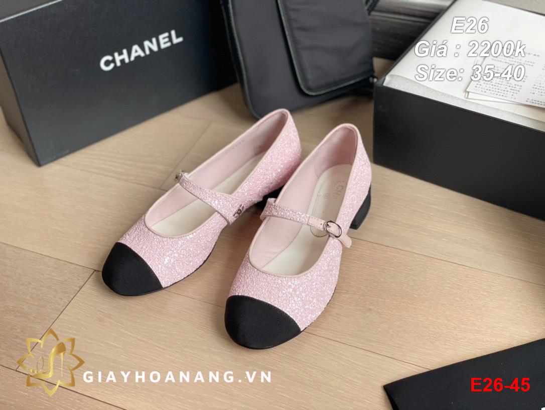 E26-45 Chanel giày bệt siêu cấp