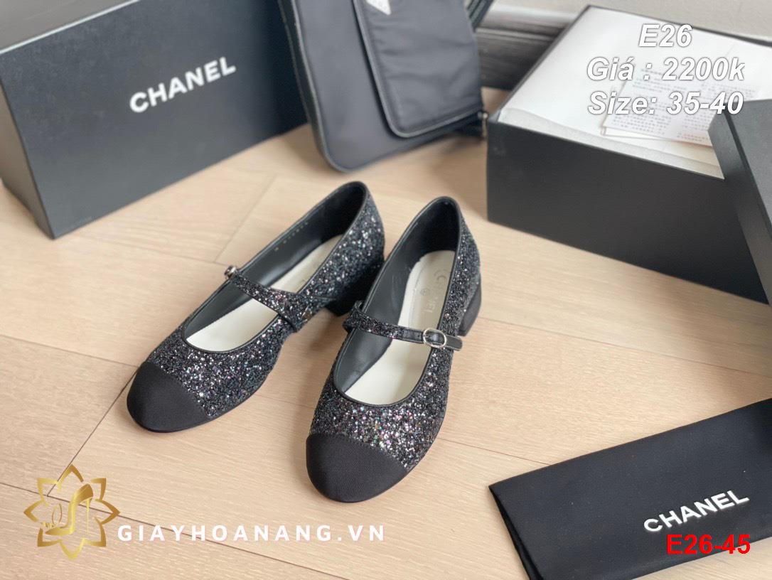 E26-45 Chanel giày bệt siêu cấp