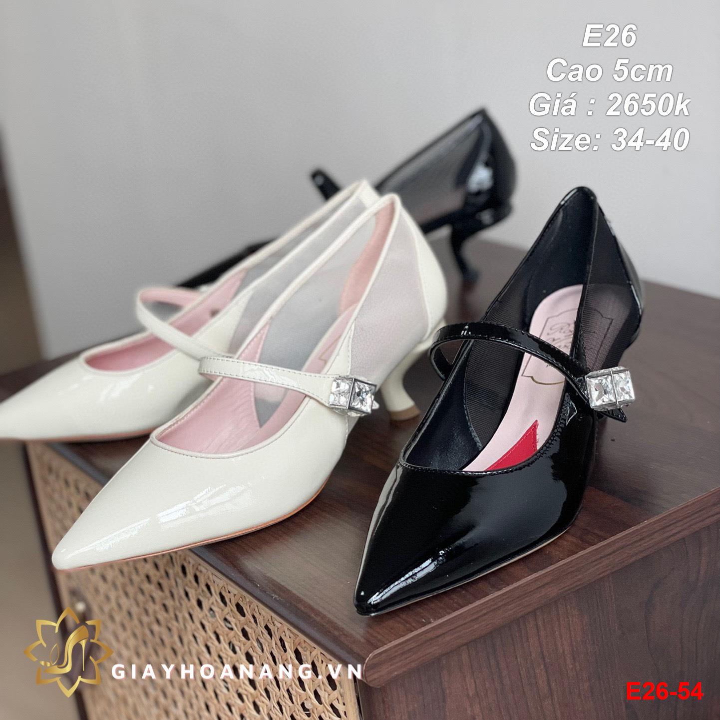 E26-54 Roger Vivier giày cao 5cm siêu cấp