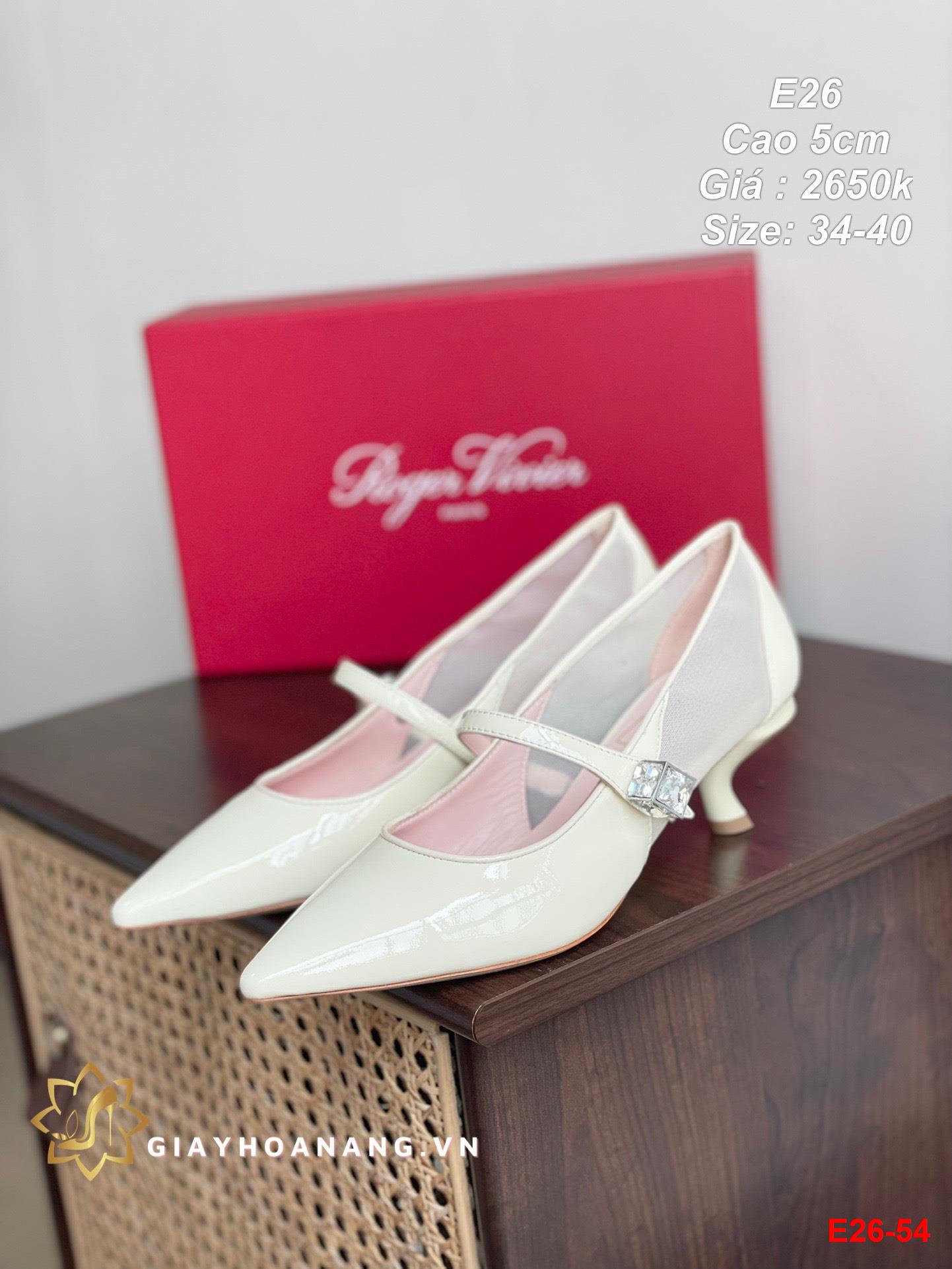 E26-54 Roger Vivier giày cao 5cm siêu cấp