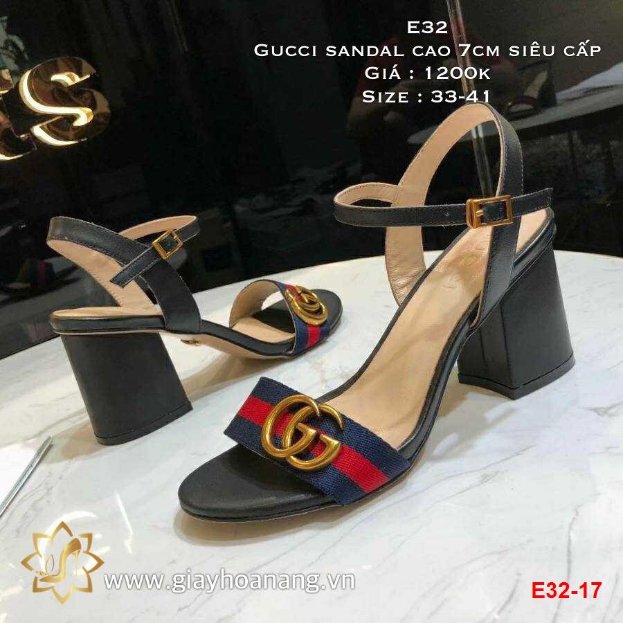 E32-17 Gucci sandal cao 7cm siêu cấp
