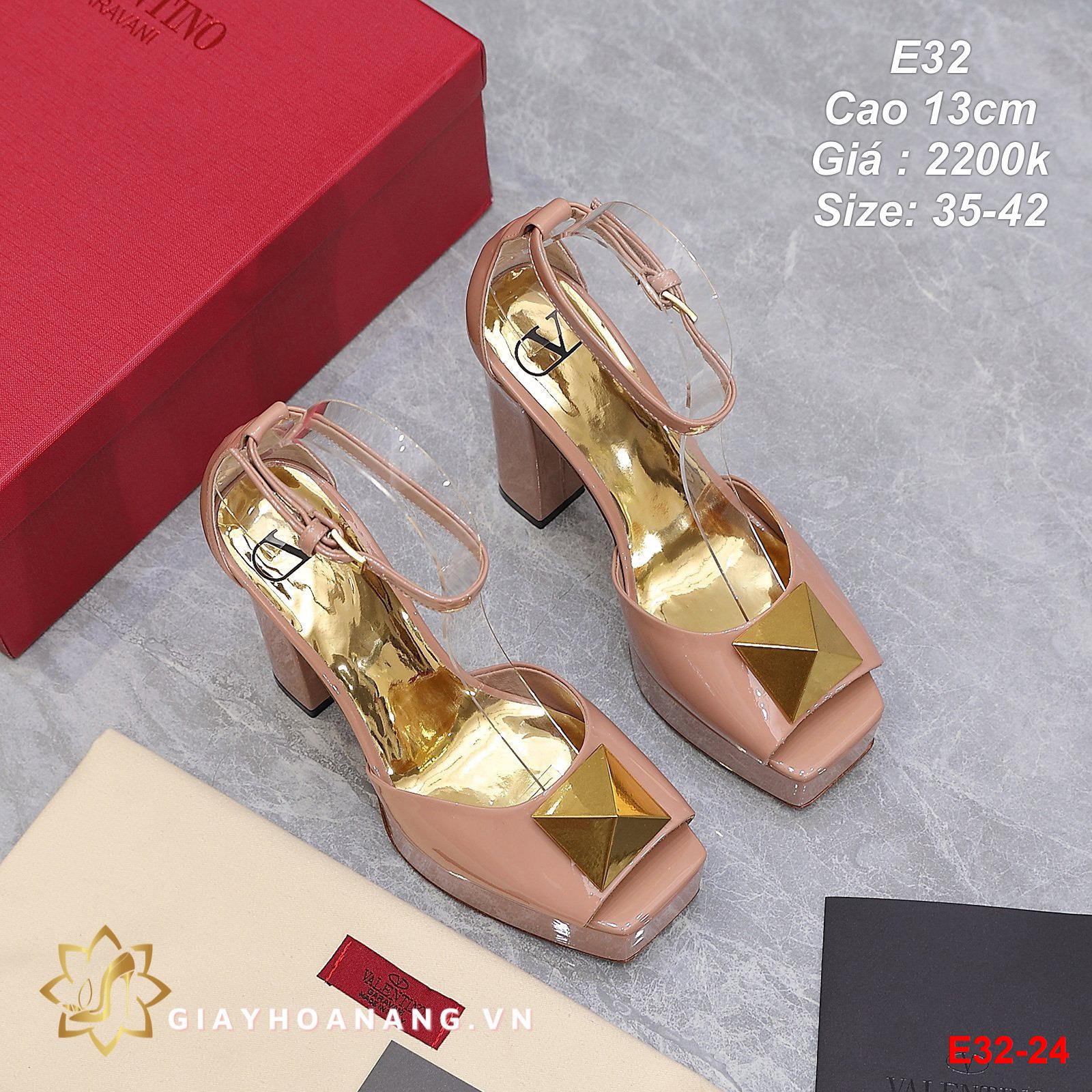 E32-24 Valentino sandal cao 13cm siêu cấp