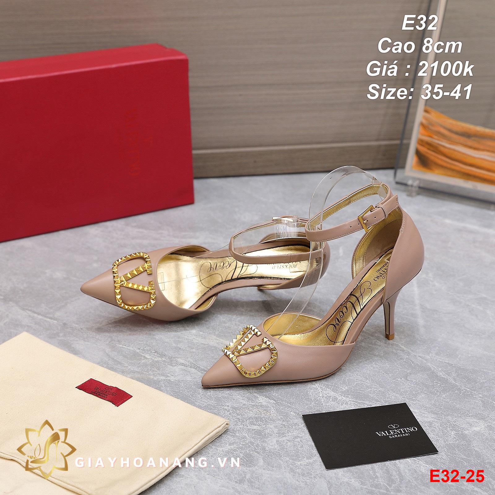 E32-25 Valentino sandal cao 8cm siêu cấp