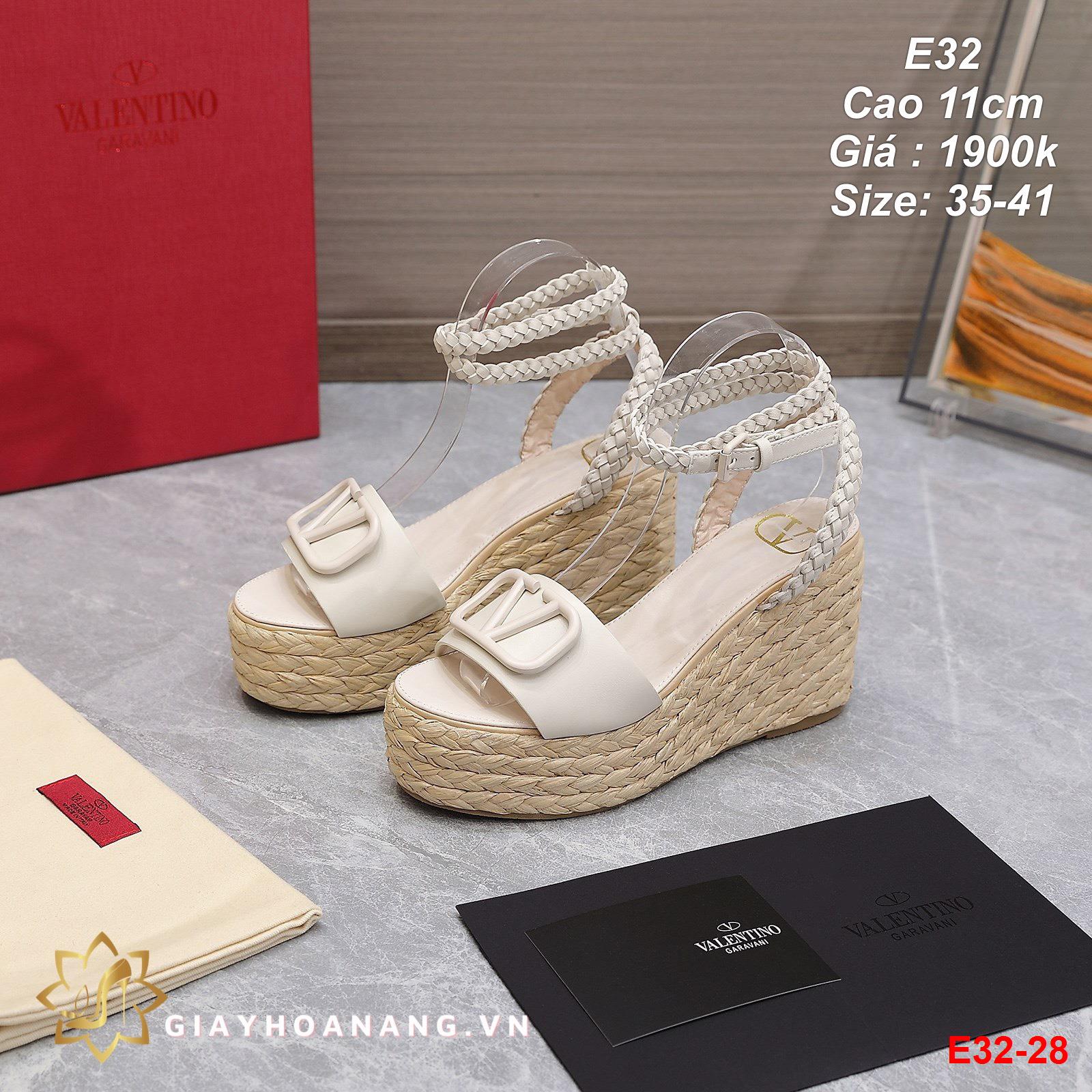 E32-28 Valentino sandal cao 11cm siêu cấp