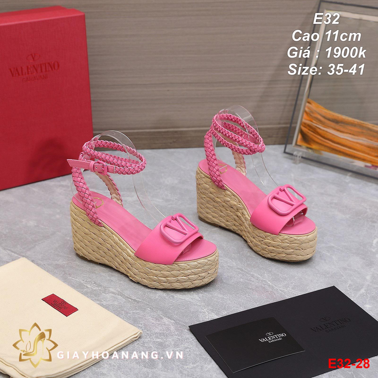 E32-28 Valentino sandal cao 11cm siêu cấp