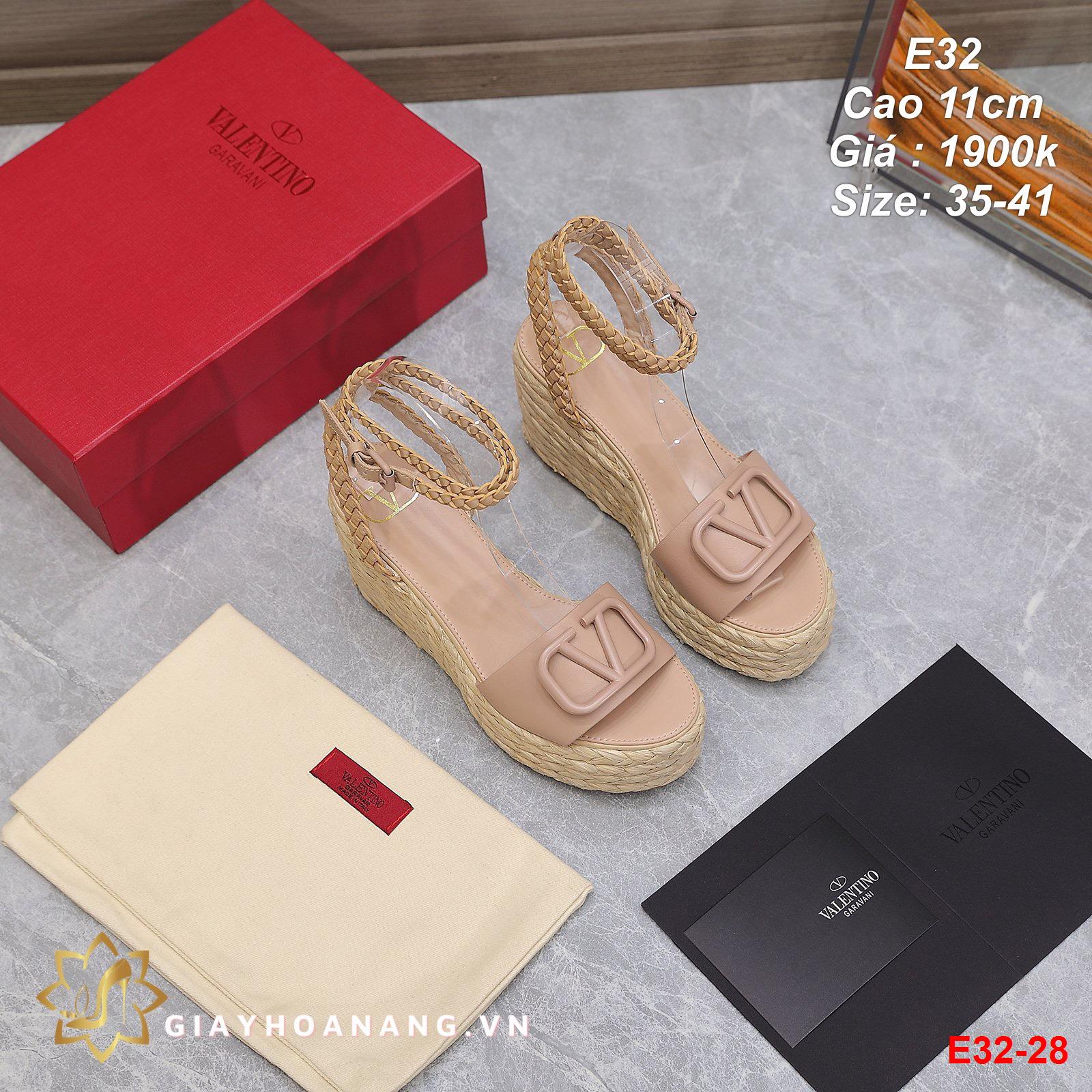 E32-28 Valentino sandal cao 11cm siêu cấp