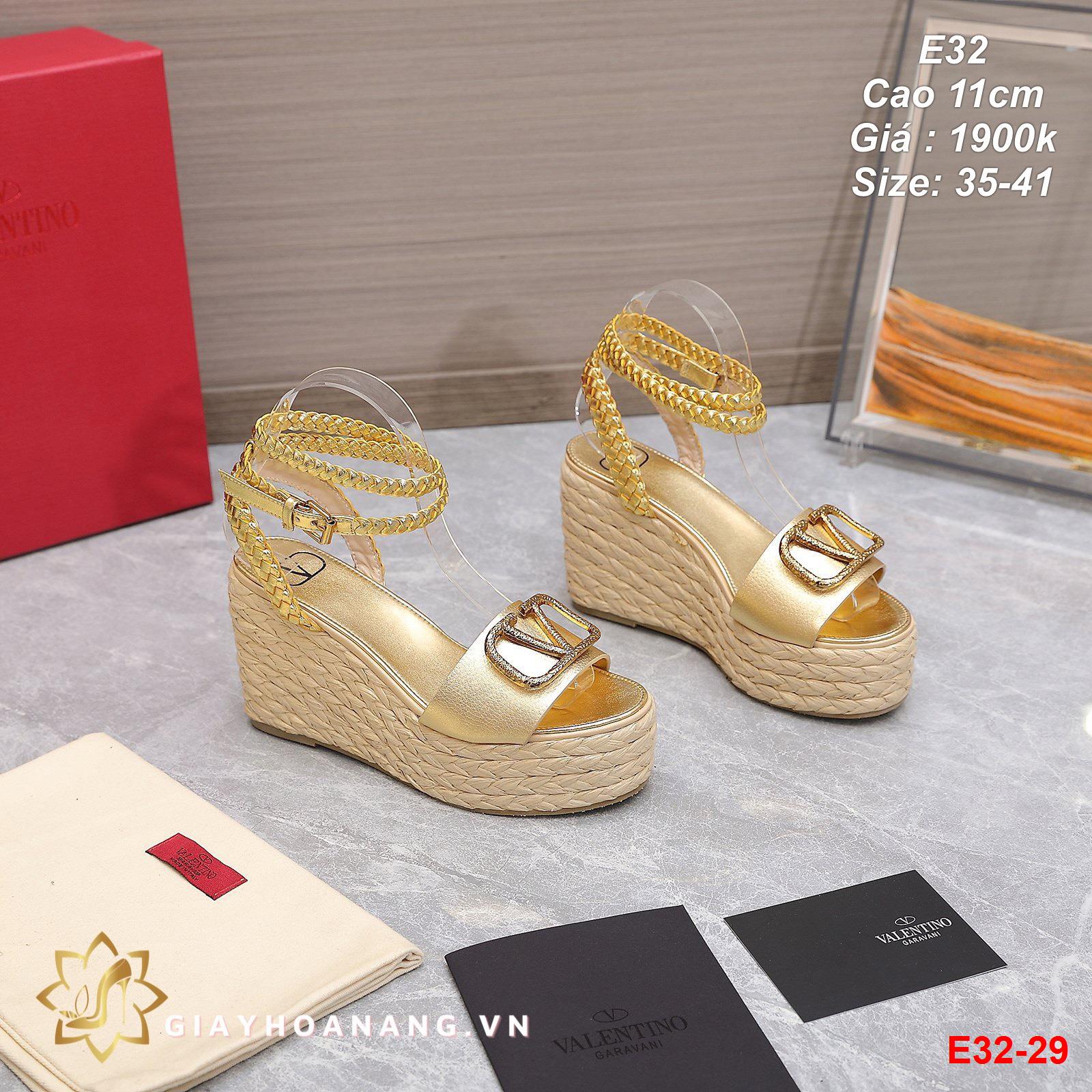E32-29 Valentino sandal cao 11cm siêu cấp