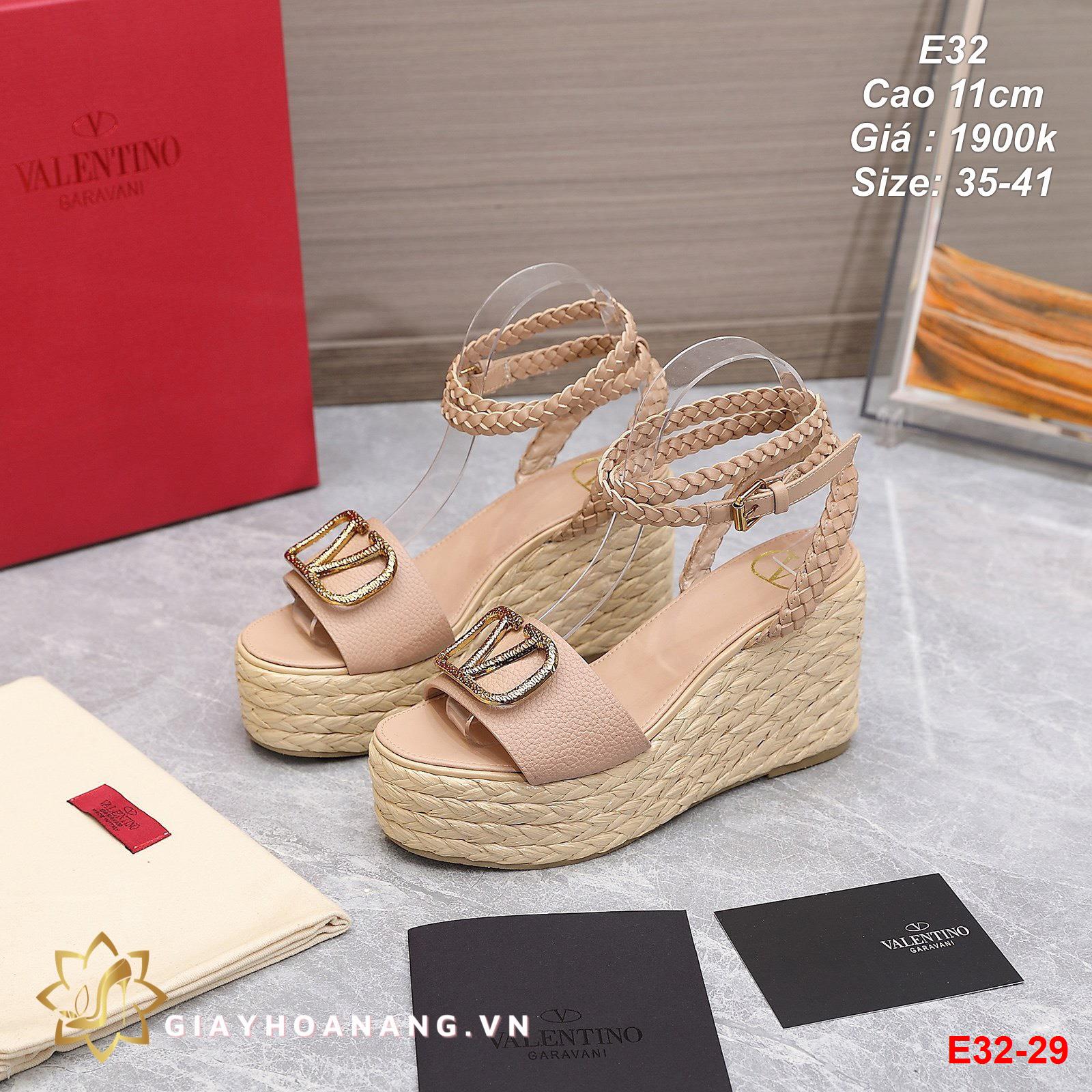 E32-29 Valentino sandal cao 11cm siêu cấp