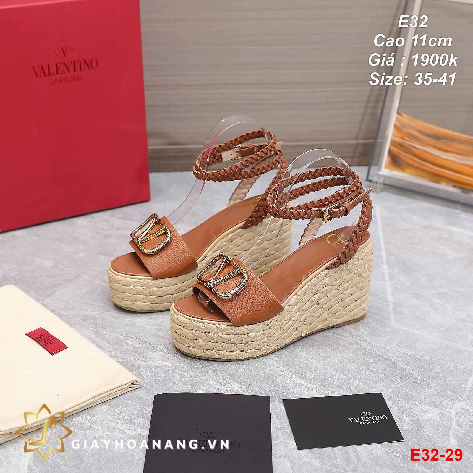 E32-29 Valentino sandal cao 11cm siêu cấp