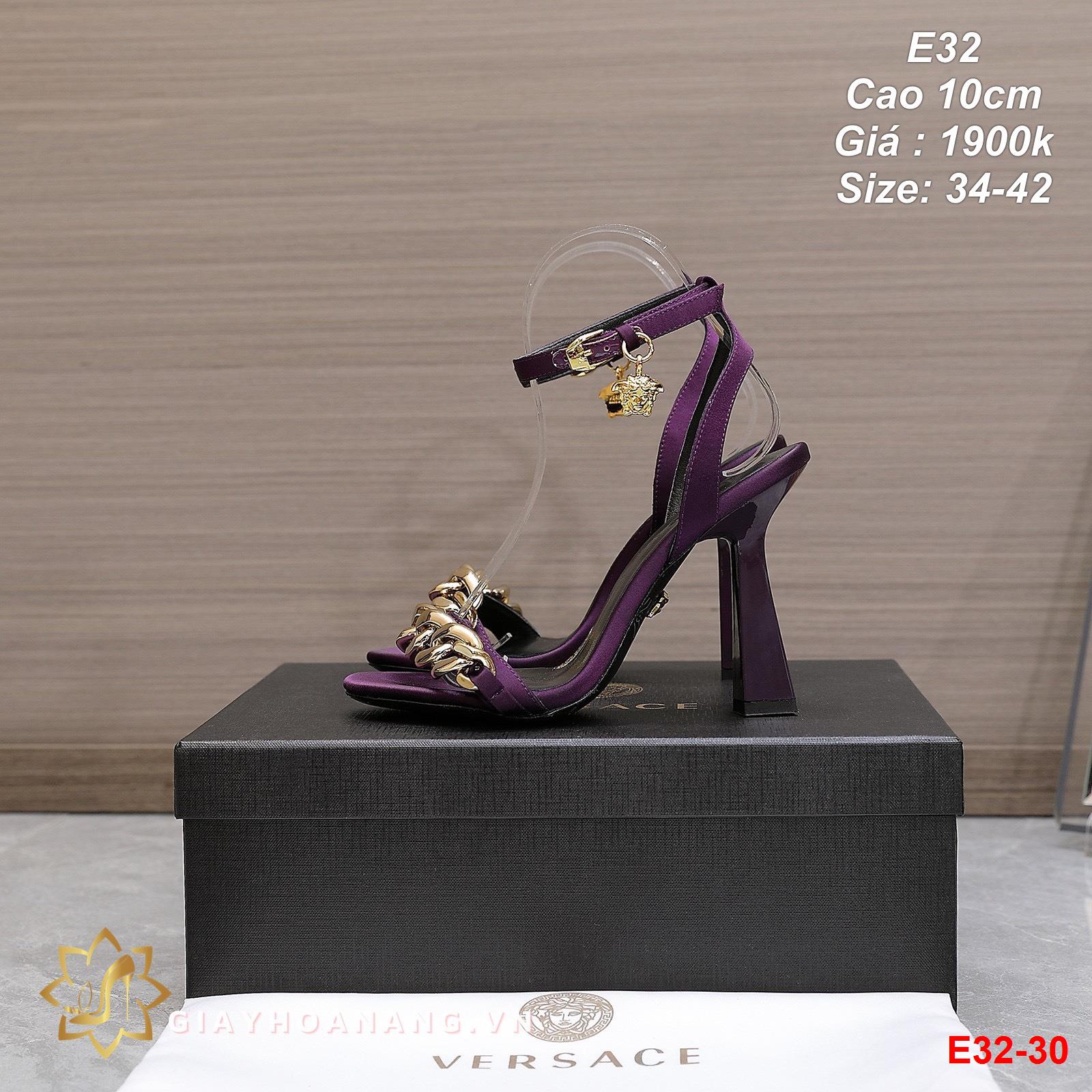 E32-30 Versace sandal cao 10cm siêu cấp