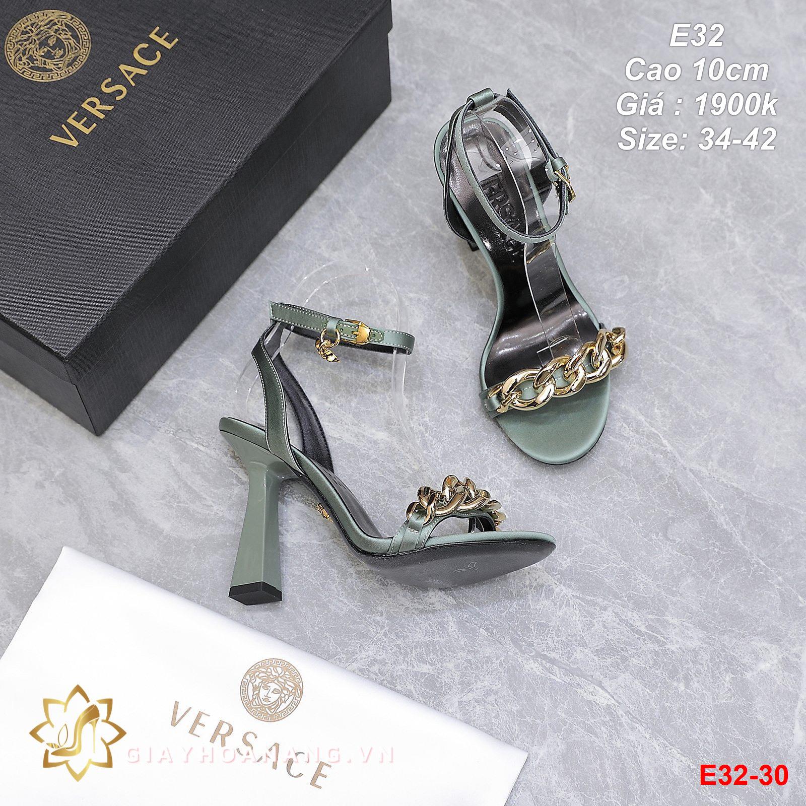 E32-30 Versace sandal cao 10cm siêu cấp