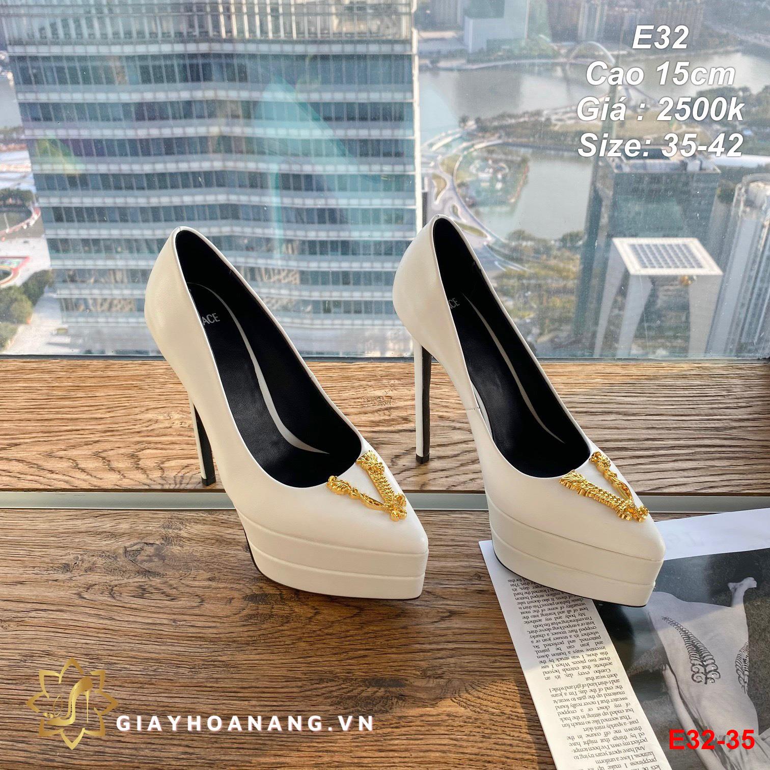 E32-35 Versace giày cao 15cm siêu cấp