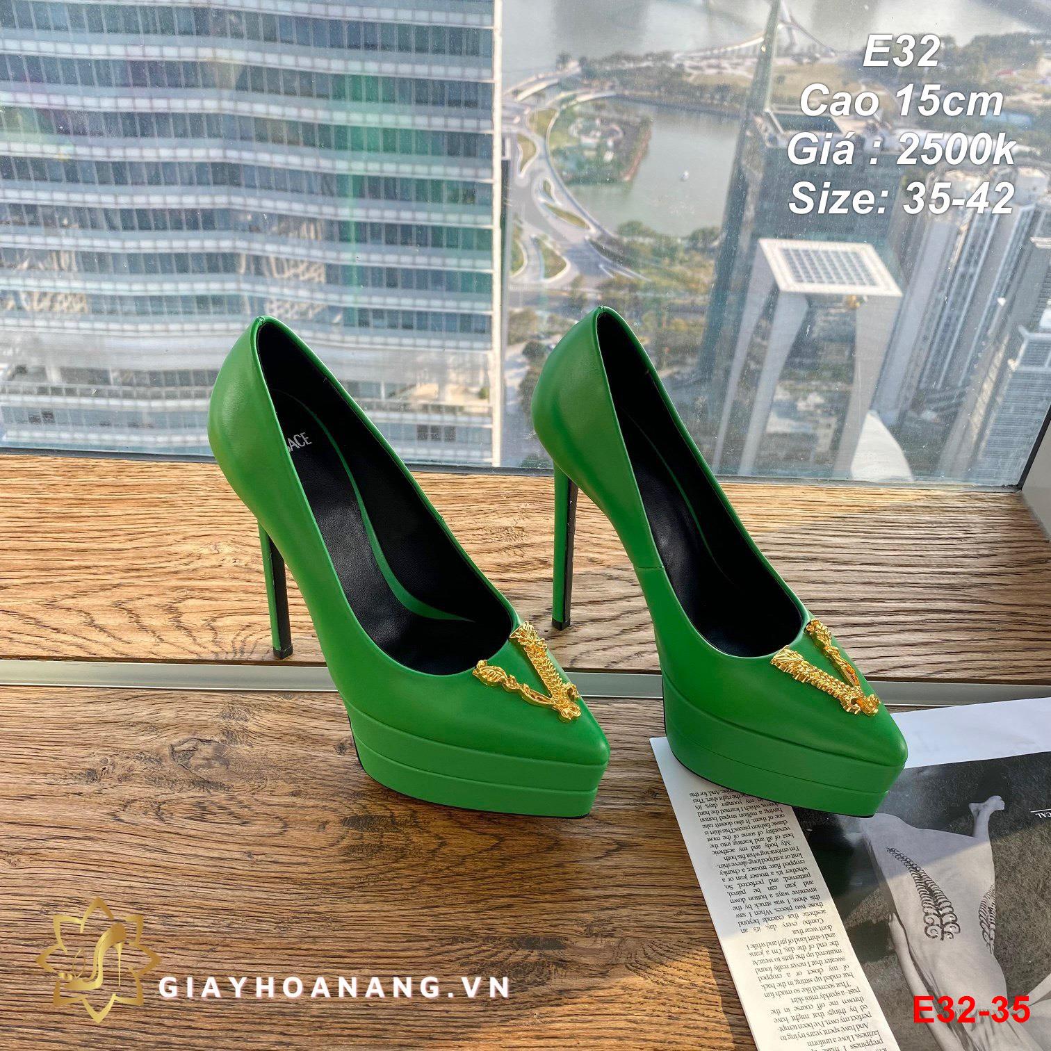 E32-35 Versace giày cao 15cm siêu cấp