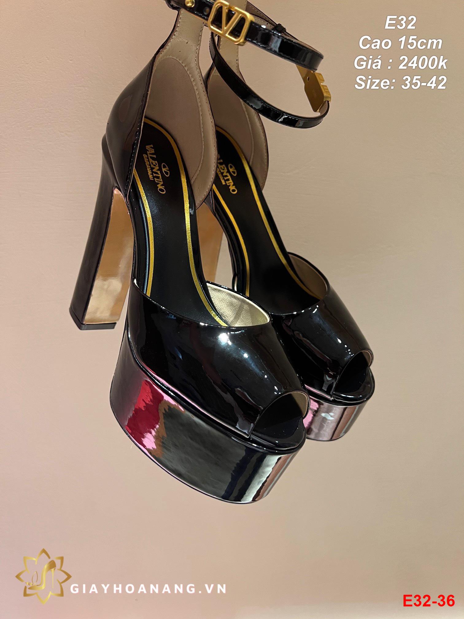 E32-36 Valentino sandal cao 15cm siêu cấp