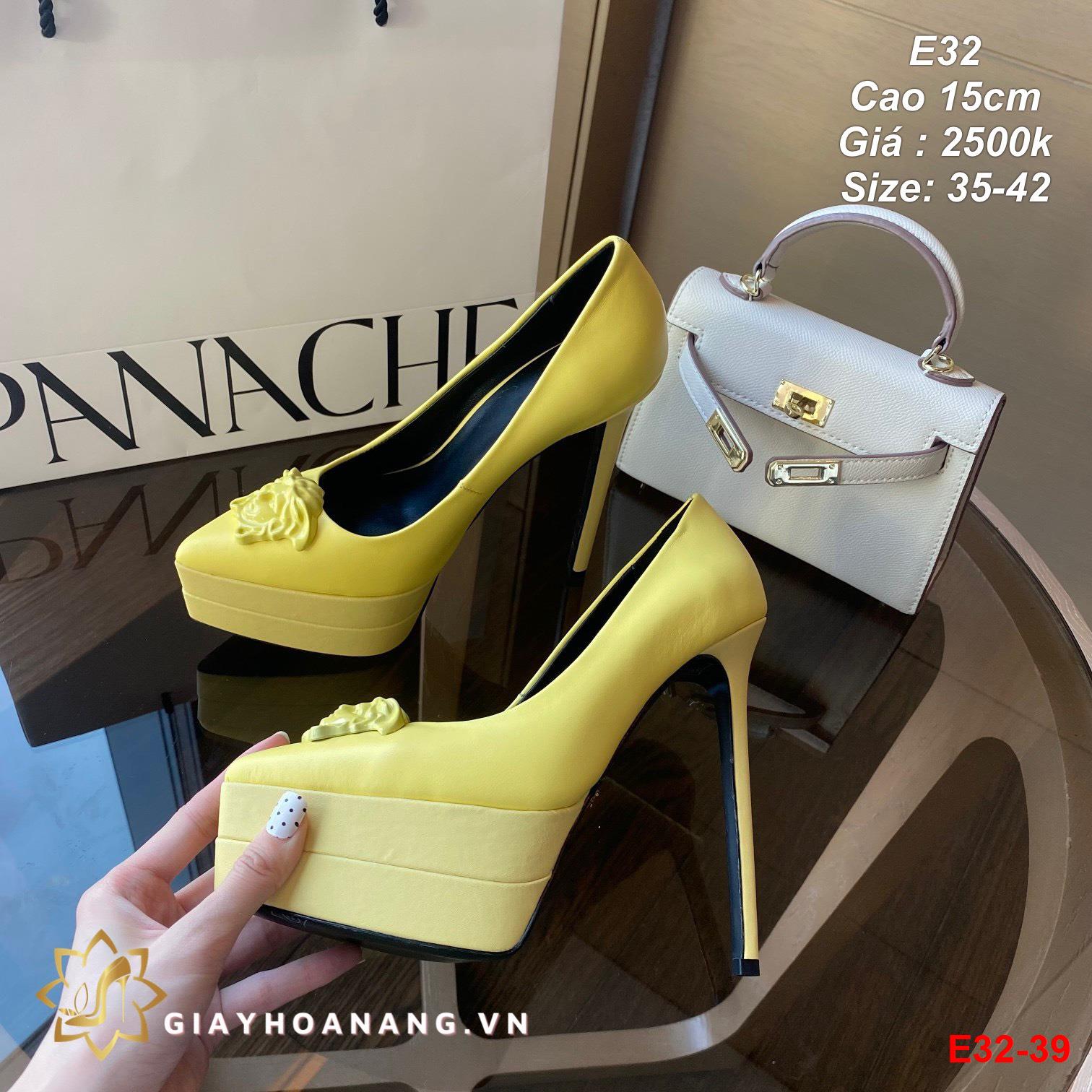 E32-39 Versace giày cao 15cm siêu cấp