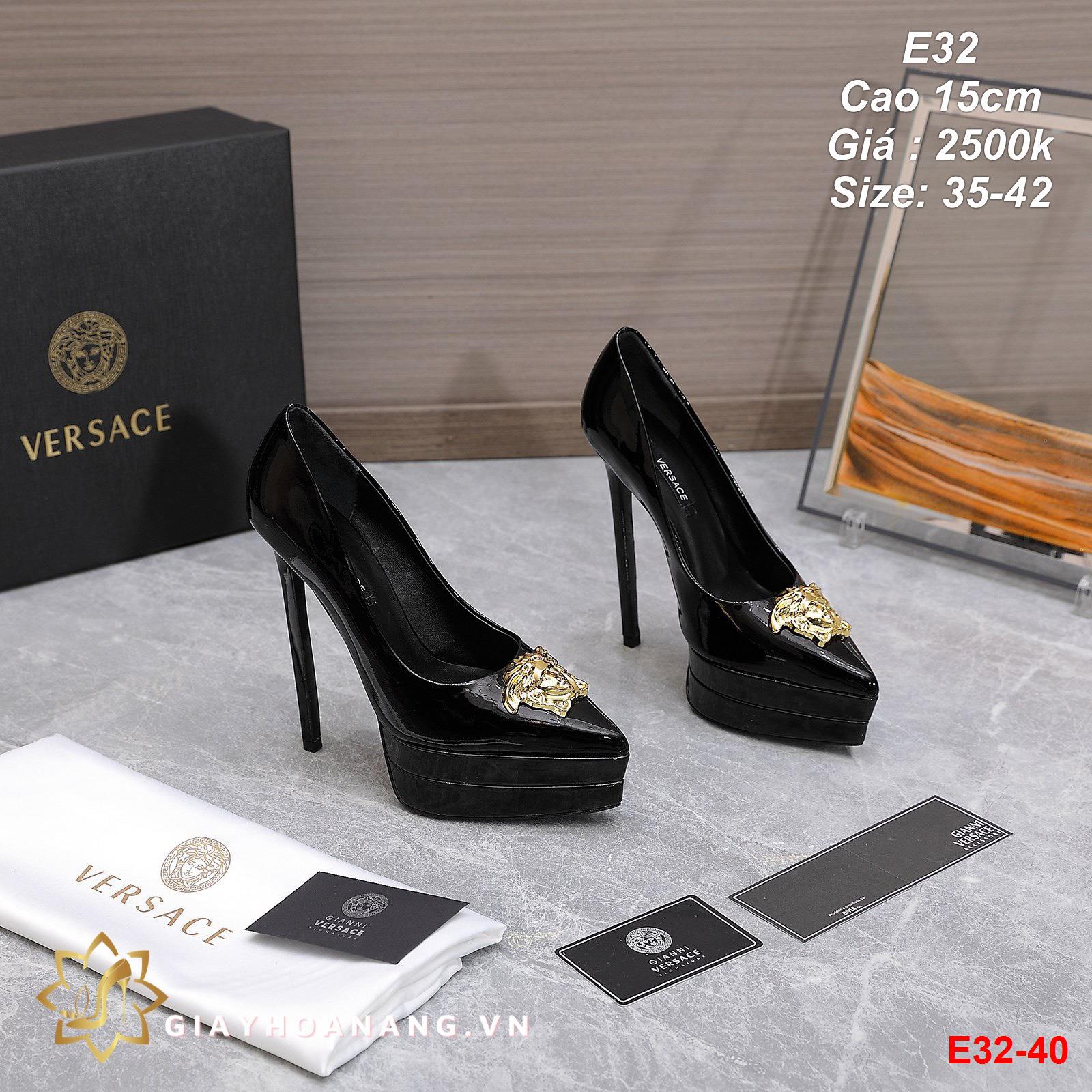 E32-40 Versace giày cao 15cm siêu cấp