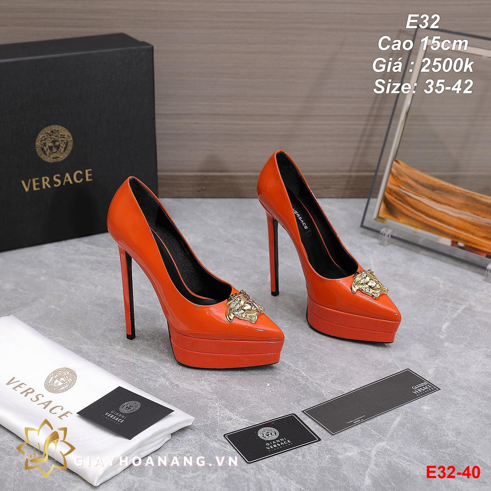 E32-40 Versace giày cao 15cm siêu cấp