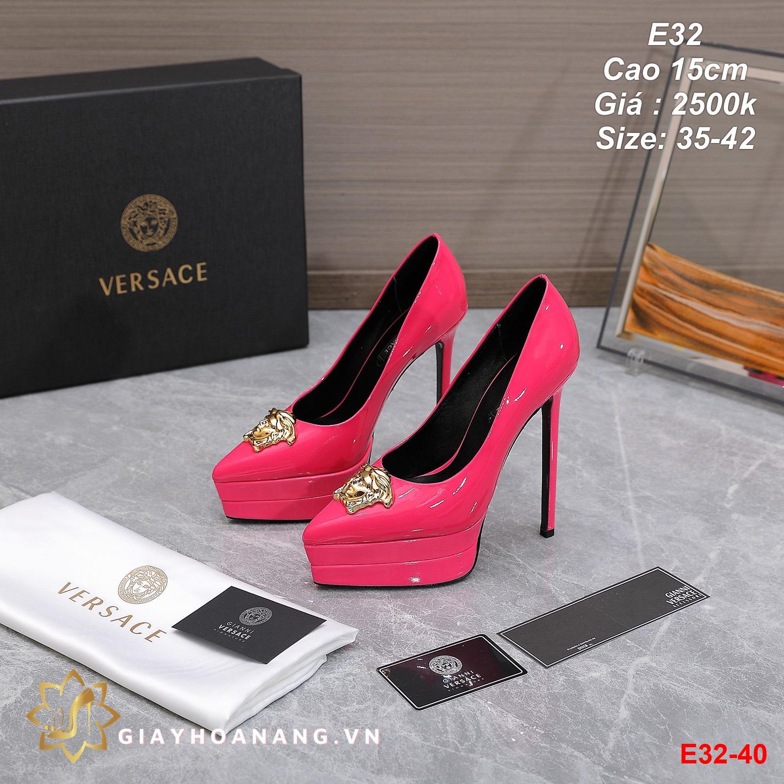 E32-40 Versace giày cao 15cm siêu cấp