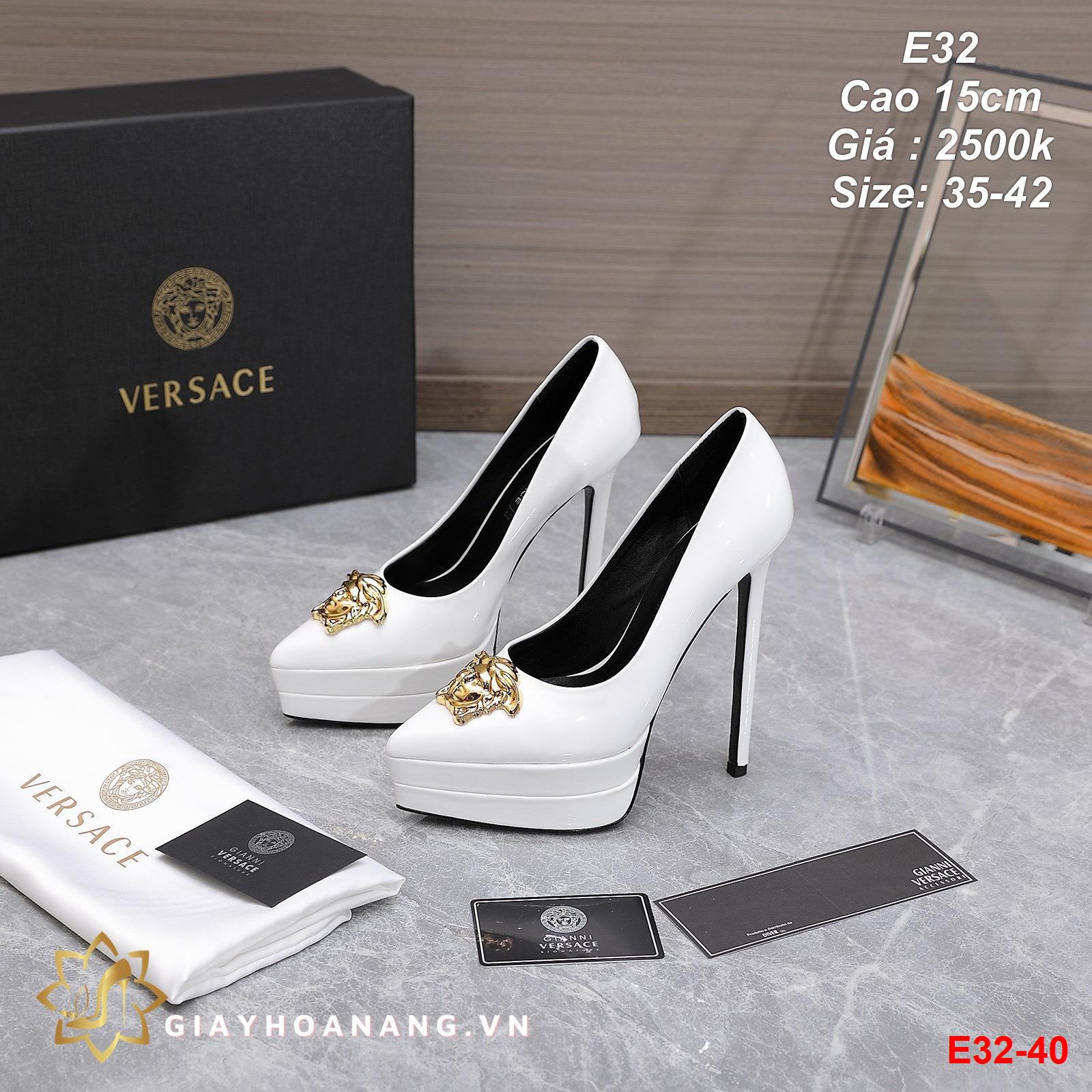 E32-40 Versace giày cao 15cm siêu cấp