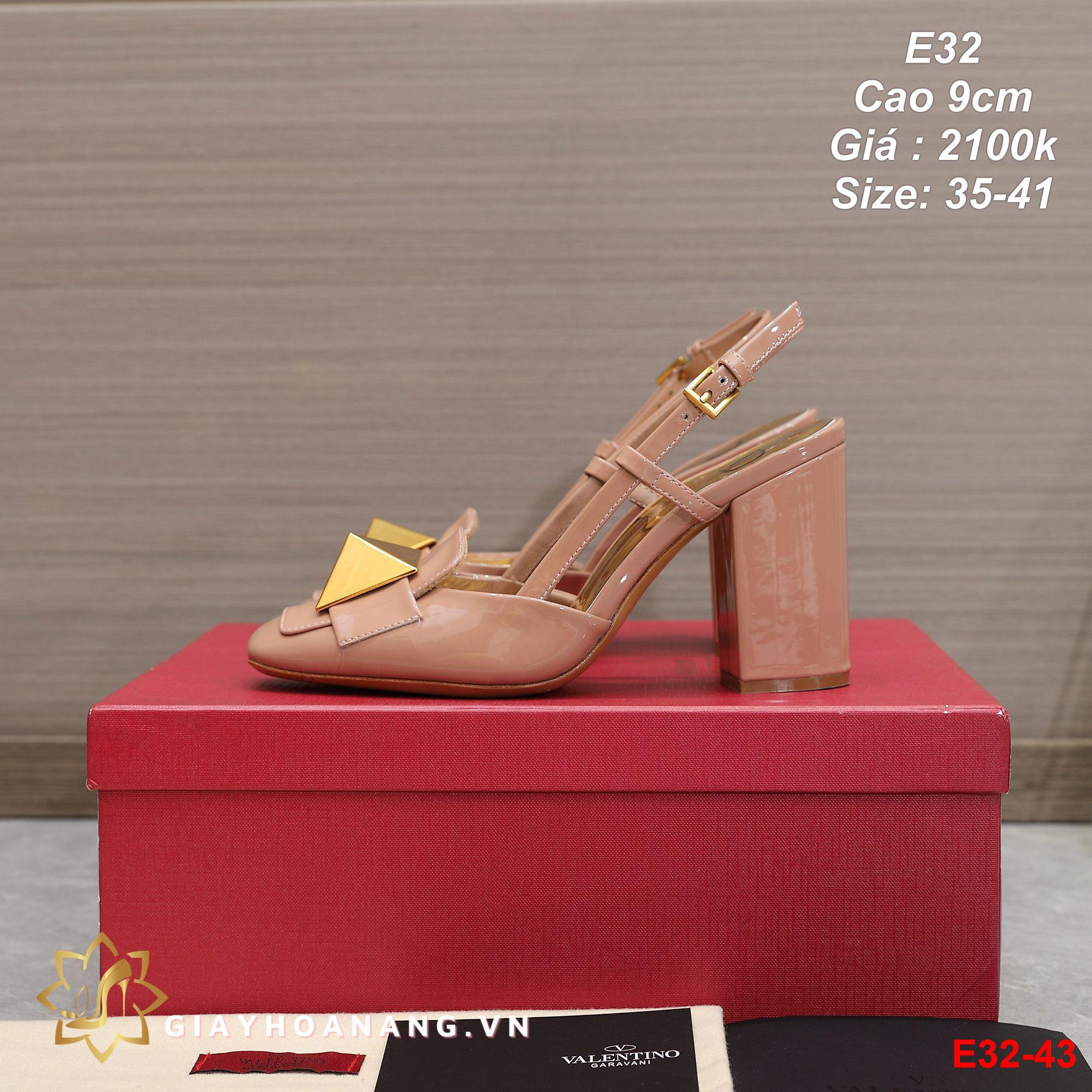 E32-43 Valentino sandal cao 9cm siêu cấp