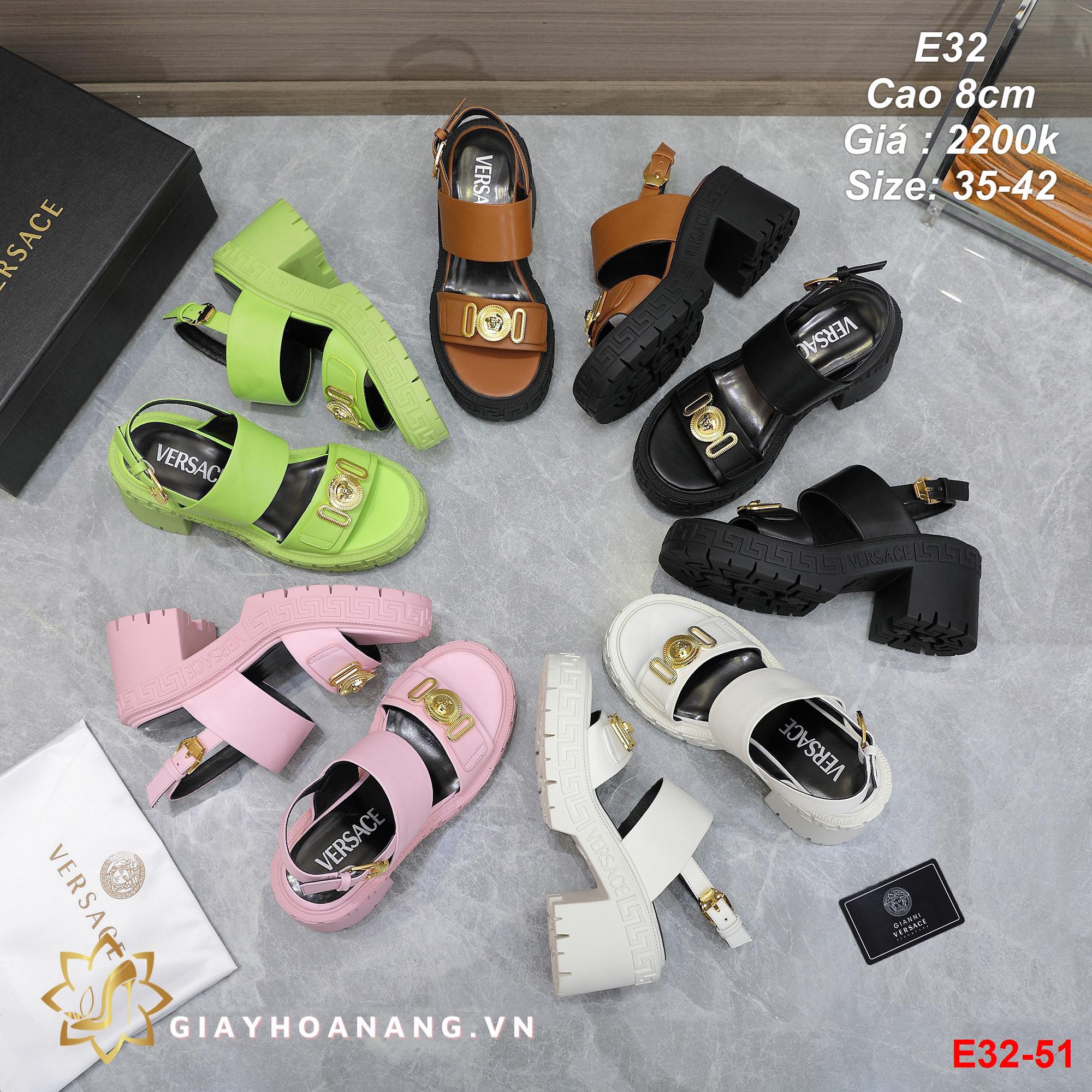 E32-51 Versace sandal cao 8cm siêu cấp