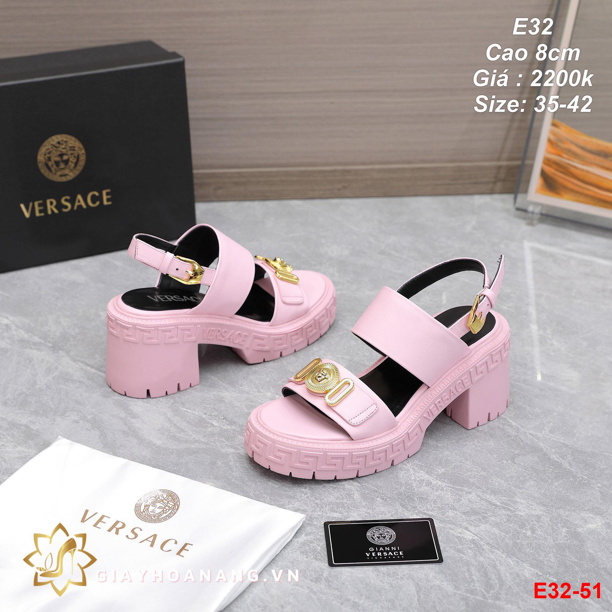 E32-51 Versace sandal cao 8cm siêu cấp