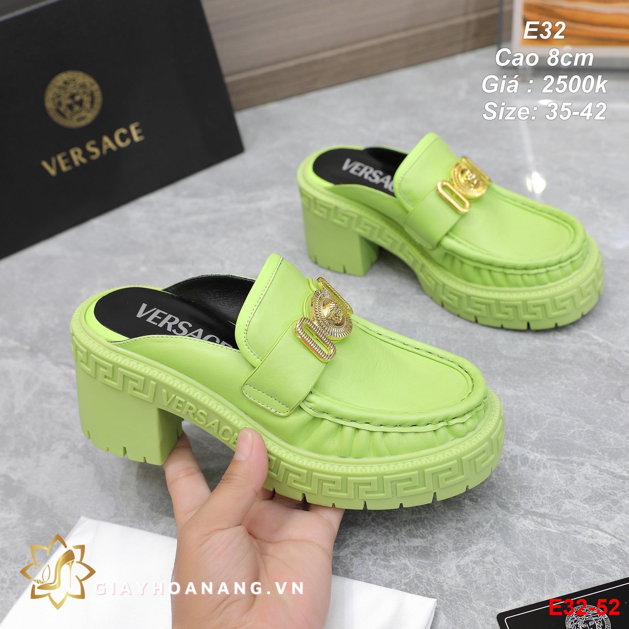 E32-52 Versace dép sục cao 8cm siêu cấp