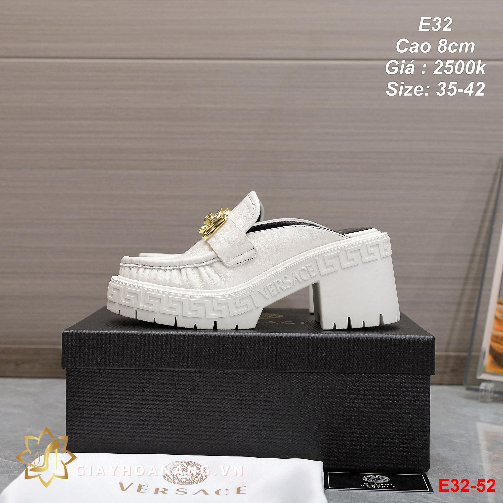 E32-52 Versace dép sục cao 8cm siêu cấp