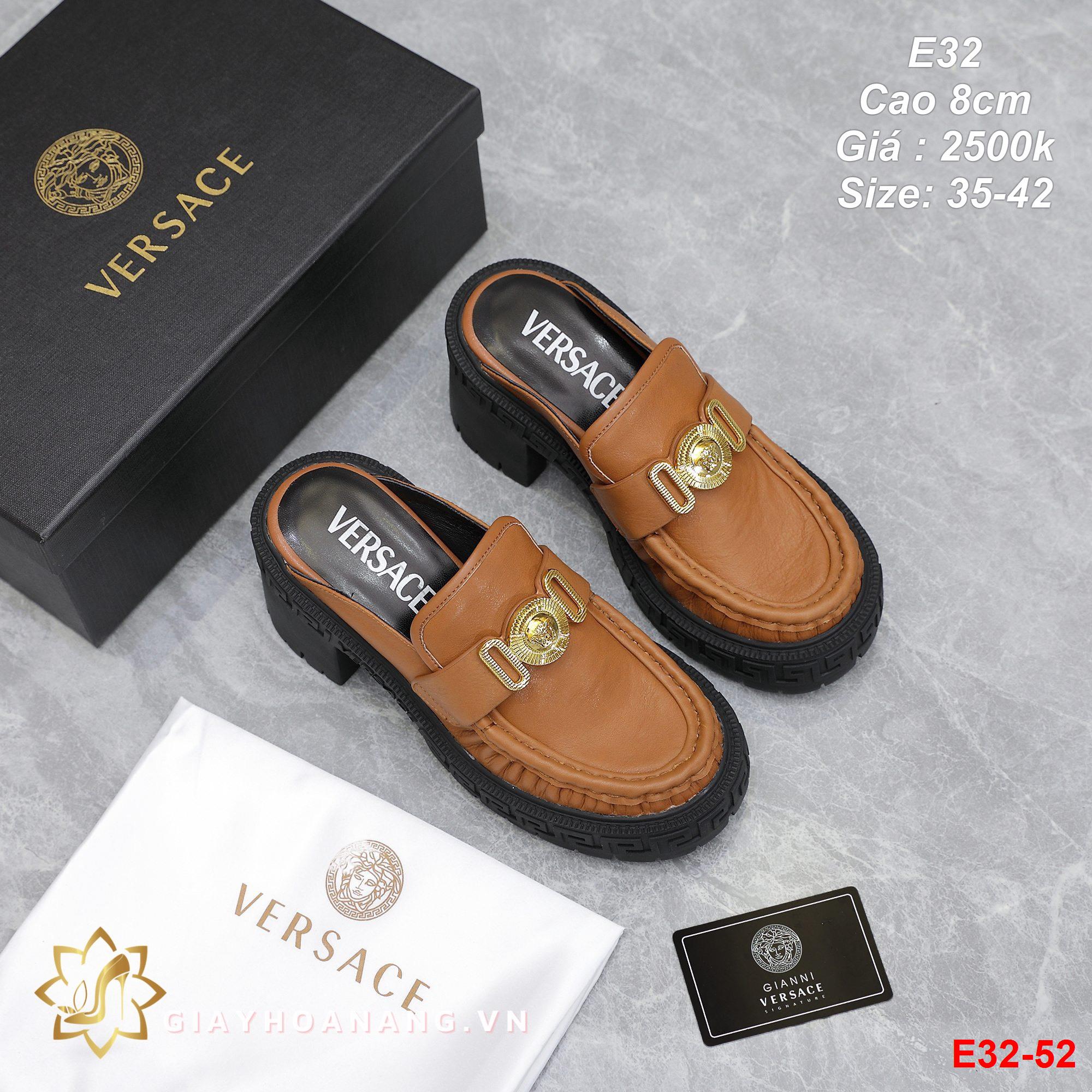 E32-52 Versace dép sục cao 8cm siêu cấp