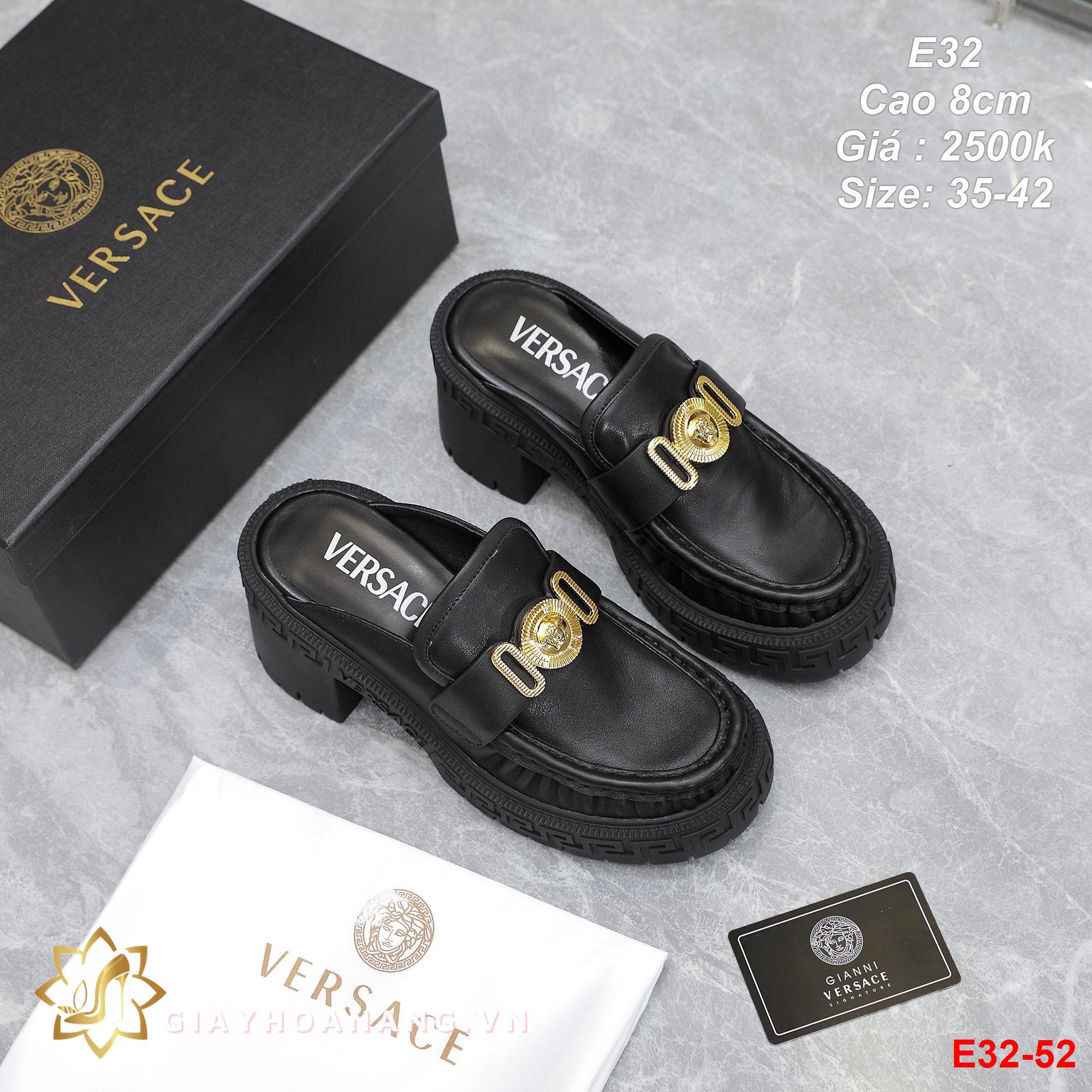 E32-52 Versace dép sục cao 8cm siêu cấp