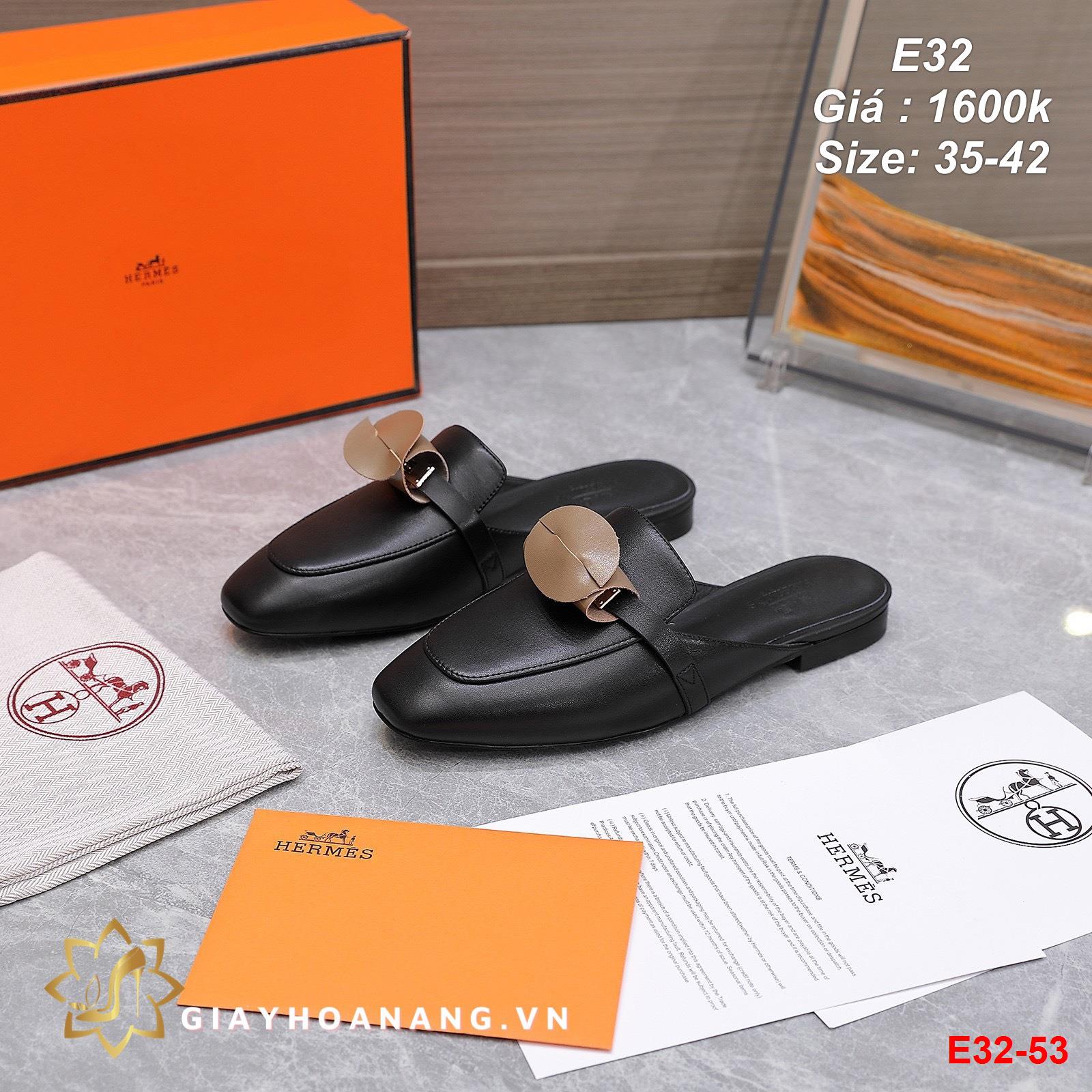 E32-53 Hermes dép sục siêu cấp