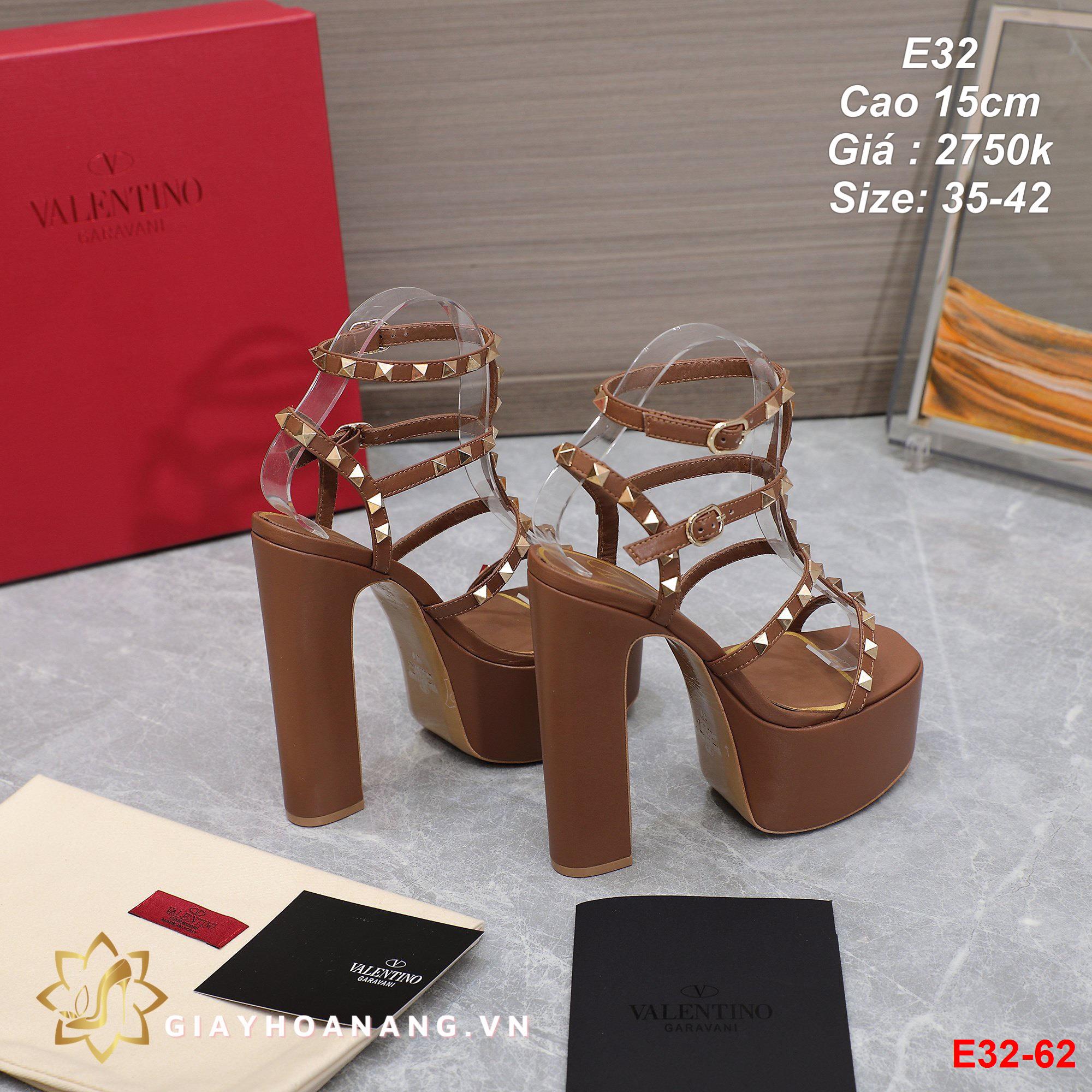 E32-62 Valentino sandal cao 15cm siêu cấp