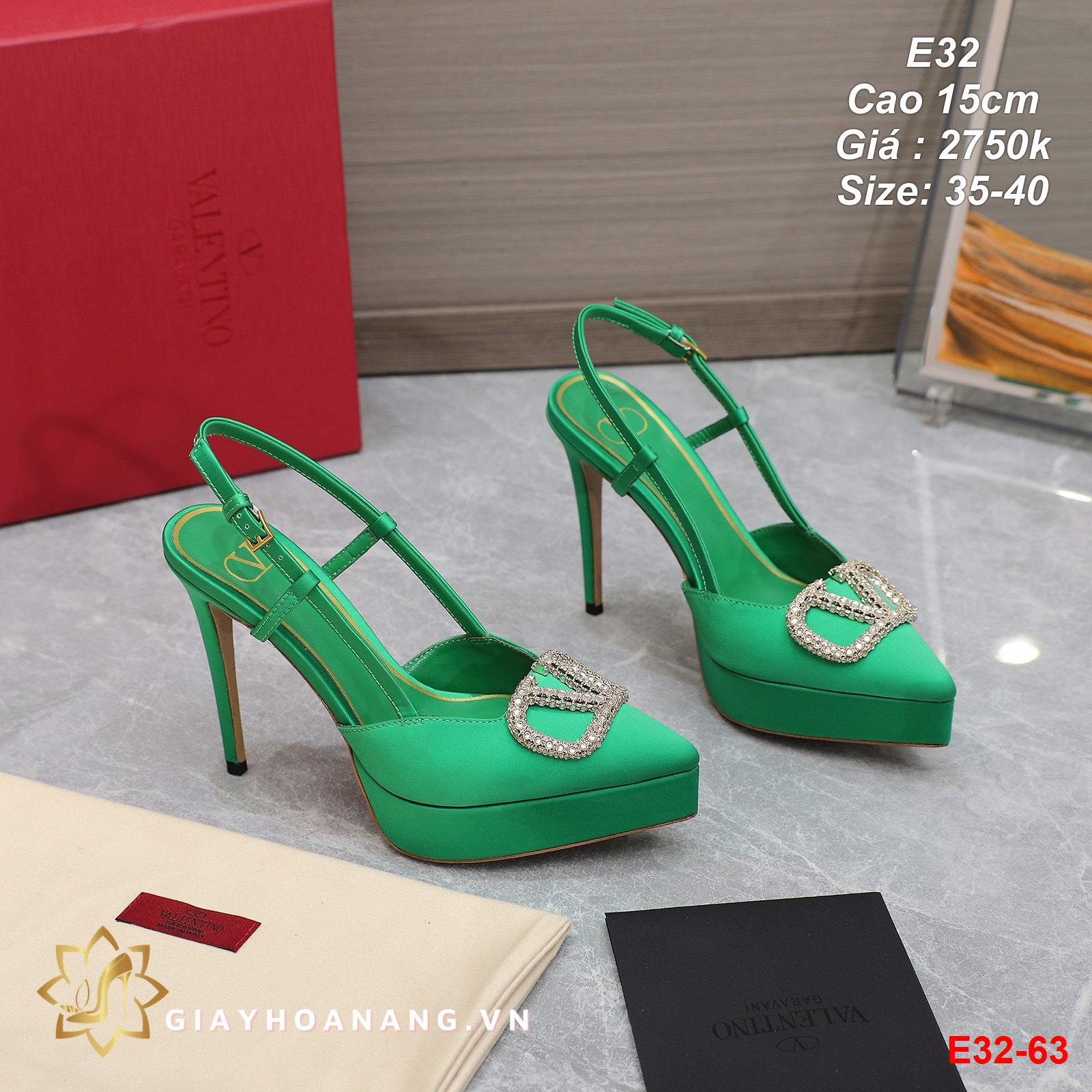 E32-63 Valentino sandal cao 15cm siêu cấp