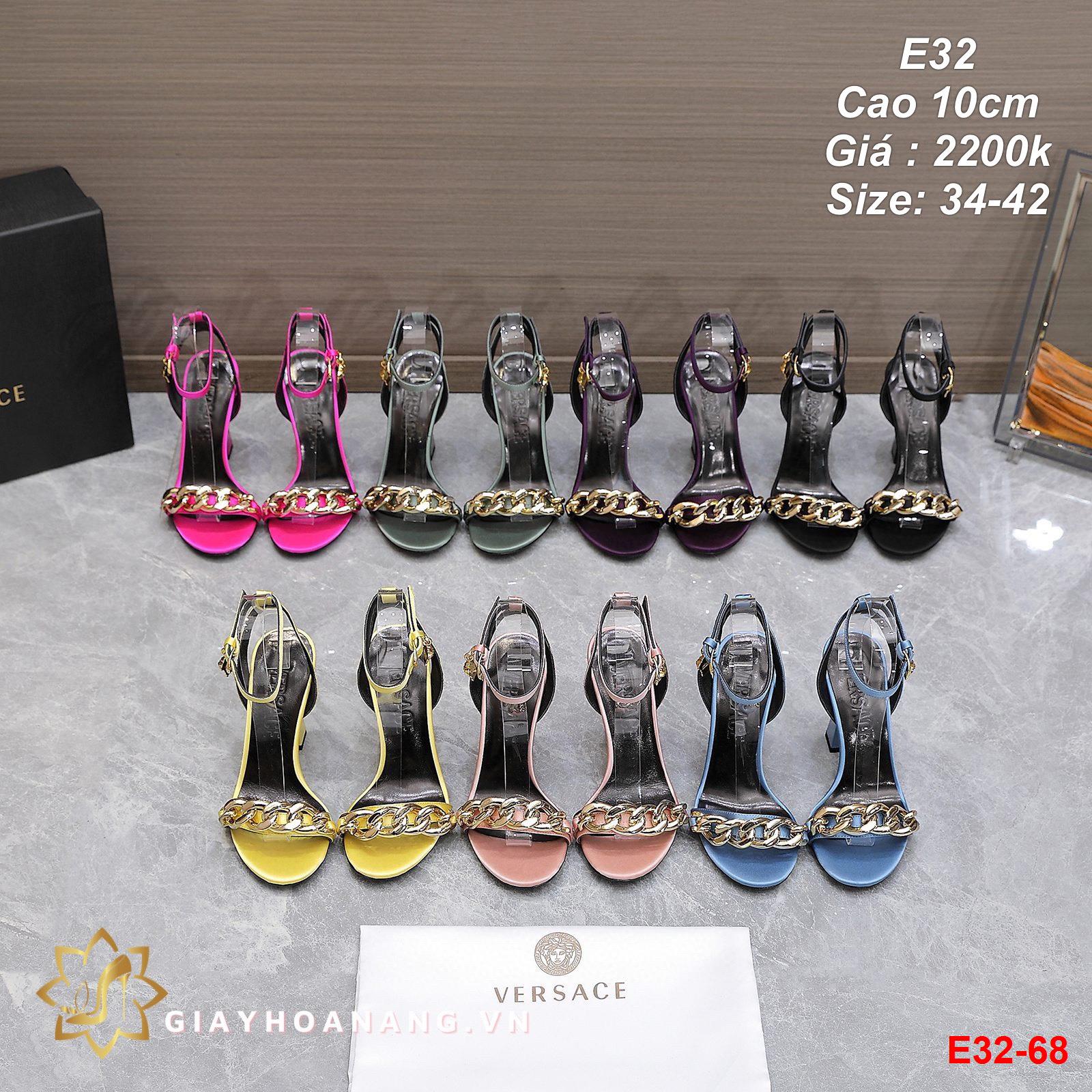 E32-68 Versace sandal cao 10cm siêu cấp