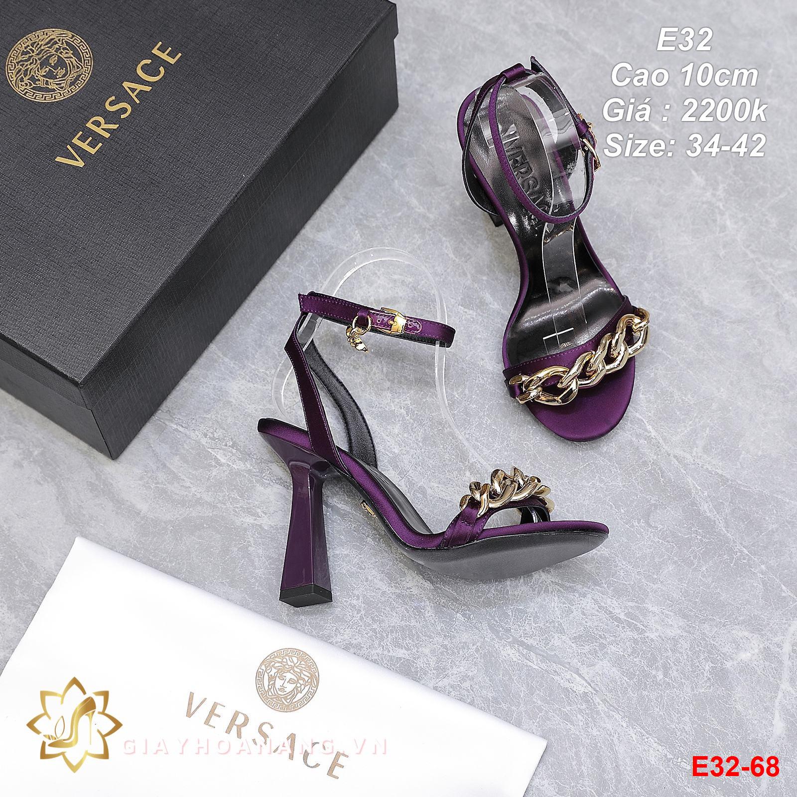 E32-68 Versace sandal cao 10cm siêu cấp