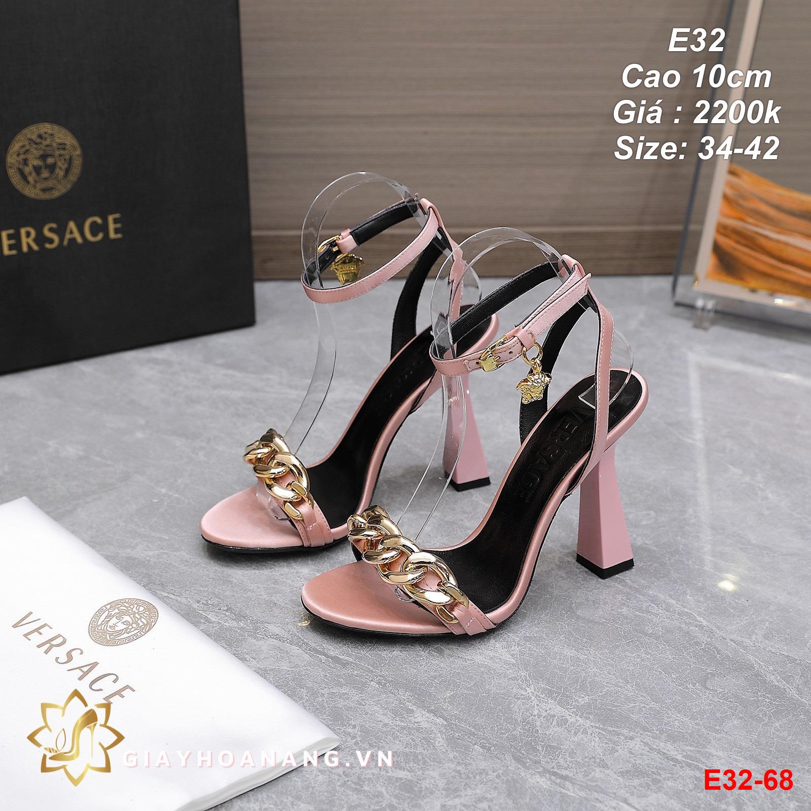 E32-68 Versace sandal cao 10cm siêu cấp