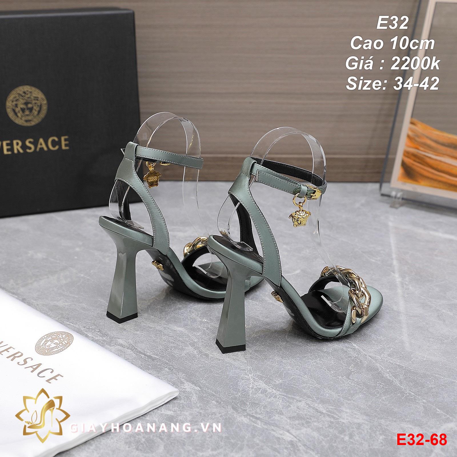 E32-68 Versace sandal cao 10cm siêu cấp