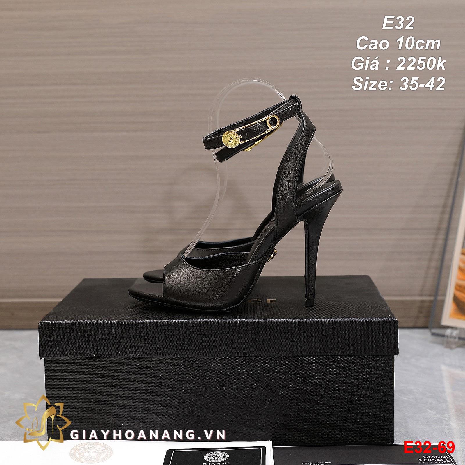 E32-69 Versace sandal cao 10cm siêu cấp