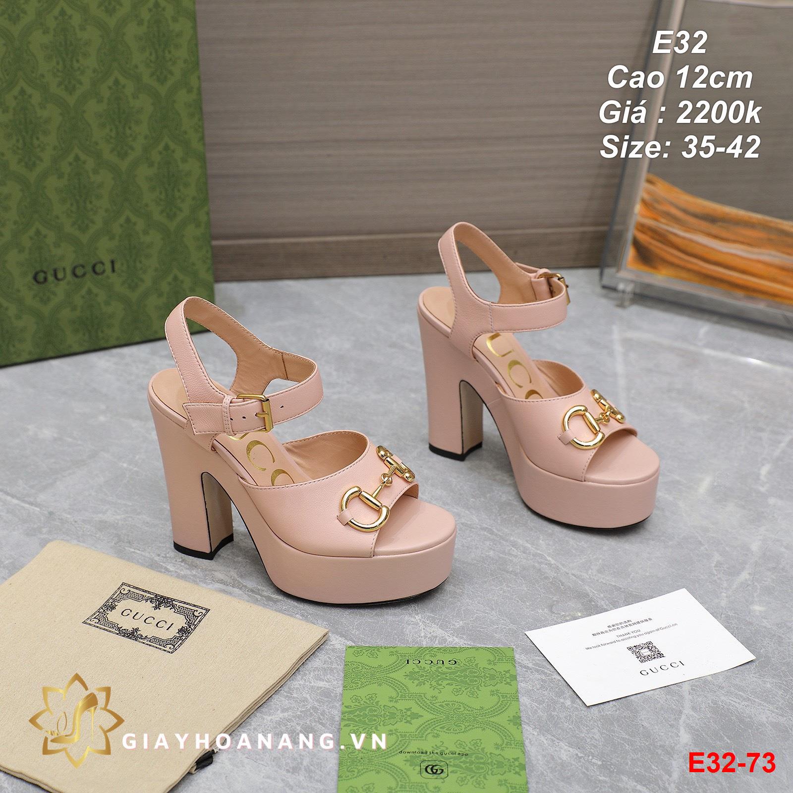 E32-73 Gucci sandal cao 12cm siêu cấp