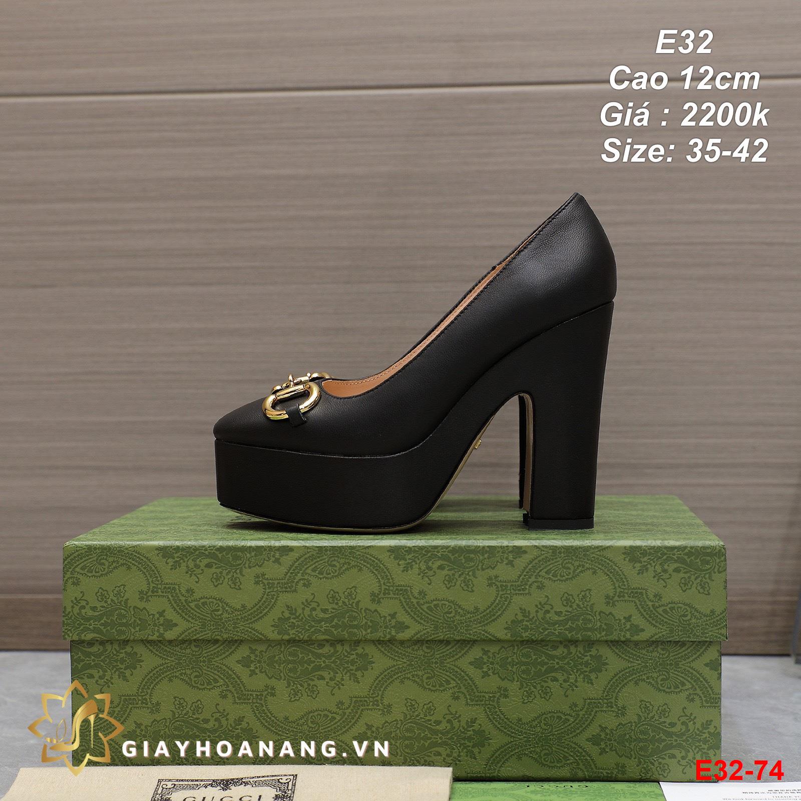 E32-74 Gucci giày cao 12cm siêu cấp