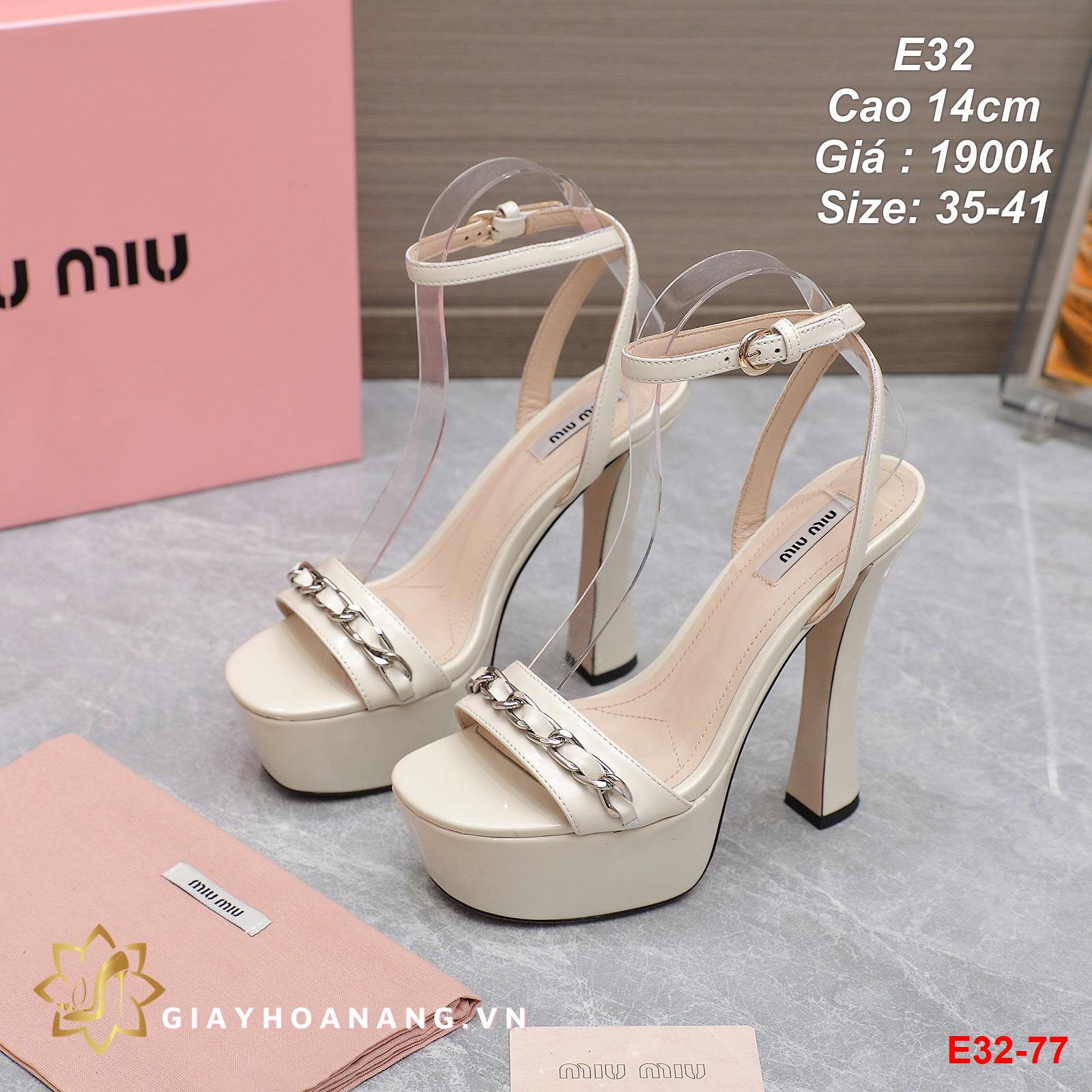 E32-77 Miu Miu sandal cao 14cm siêu cấp