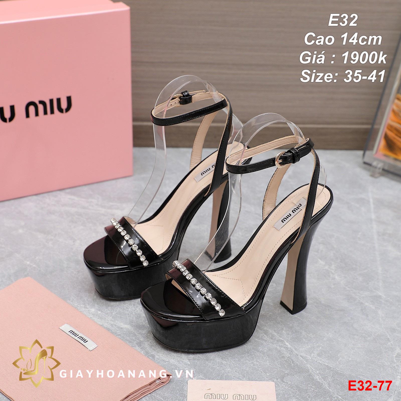 E32-77 Miu Miu sandal cao 14cm siêu cấp