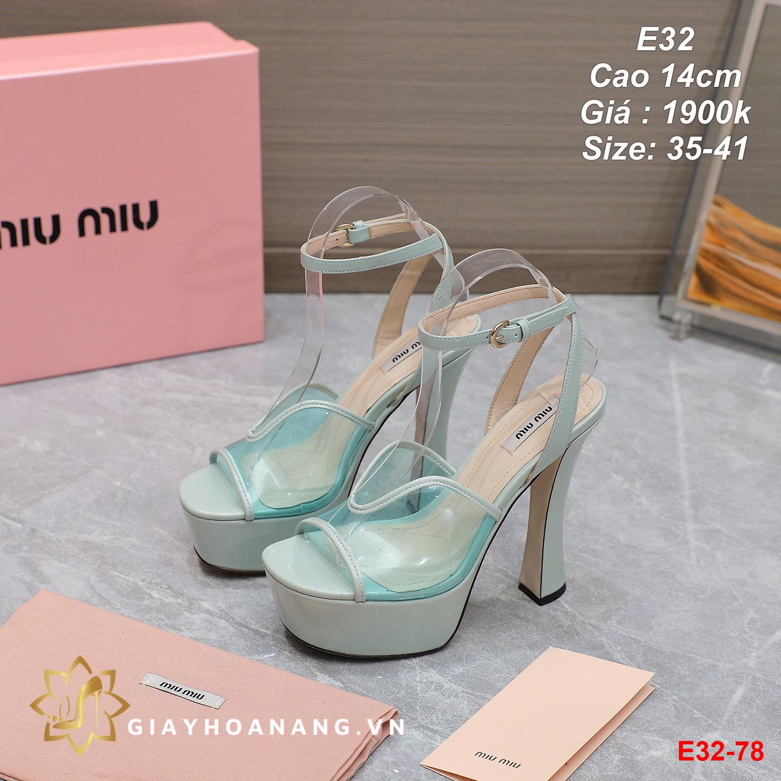 E32-78 Miu Miu sandal cao 14cm siêu cấp