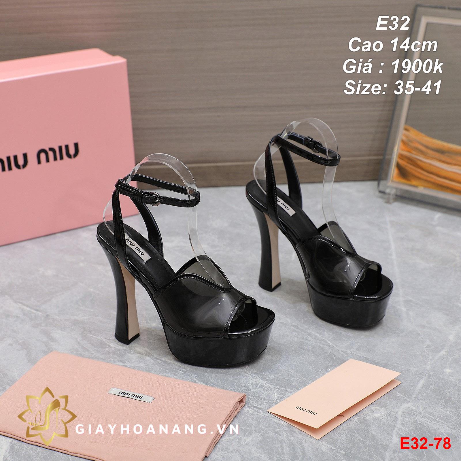 E32-78 Miu Miu sandal cao 14cm siêu cấp