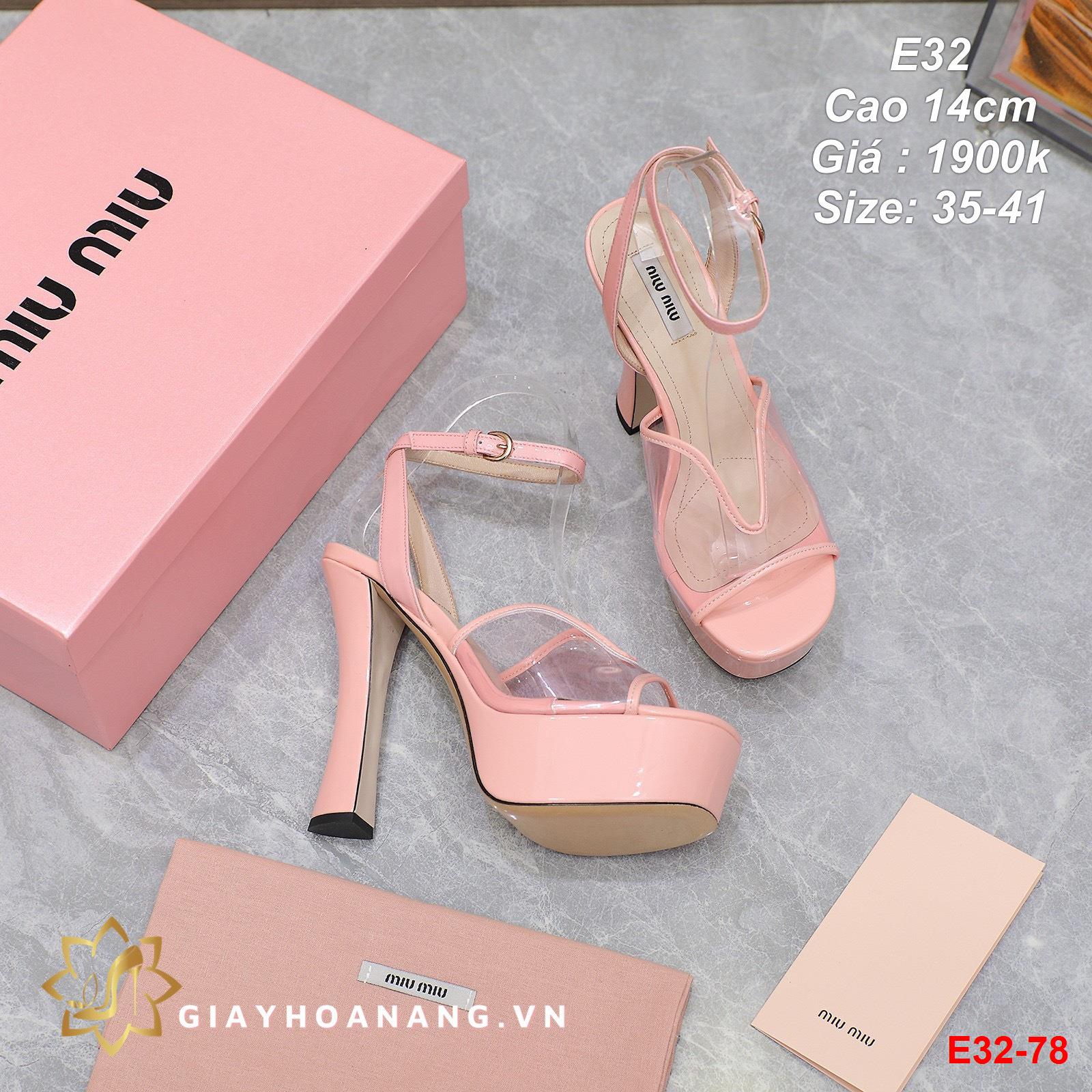 E32-78 Miu Miu sandal cao 14cm siêu cấp