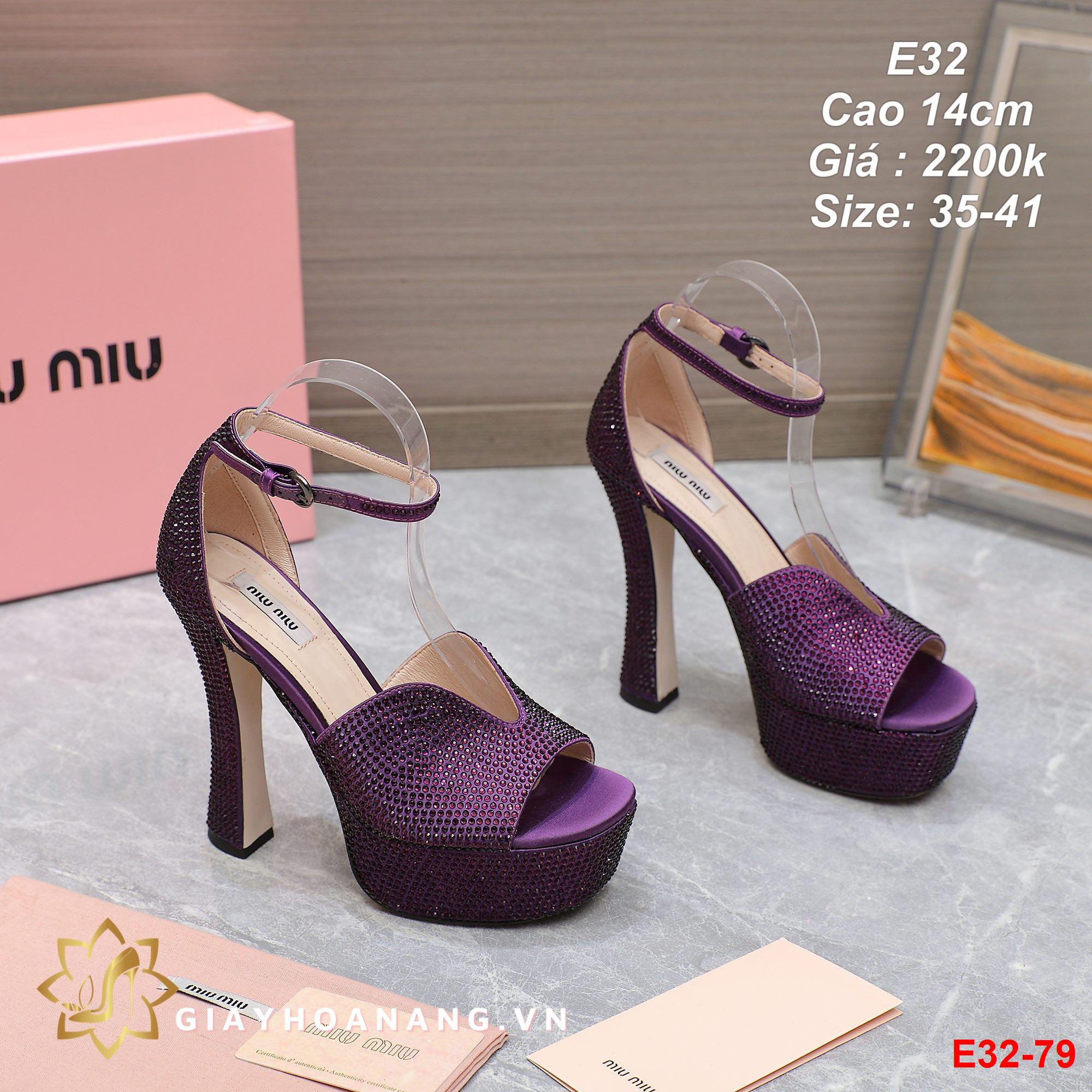 E32-79 Miu Miu sandal cao 14cm siêu cấp