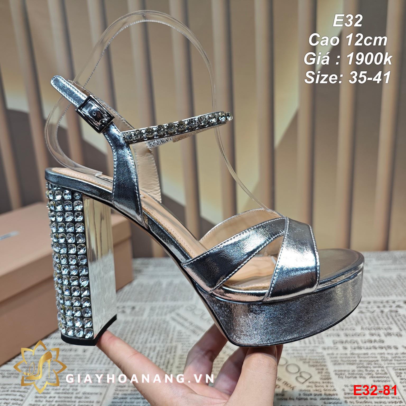 E32-81 Miu Miu sandal cao 12cm siêu cấp
