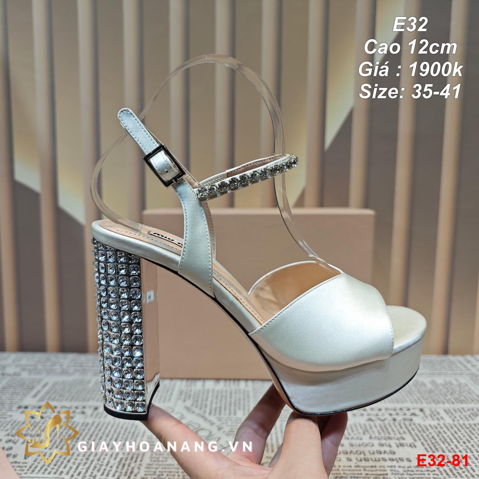 E32-81 Miu Miu sandal cao 12cm siêu cấp